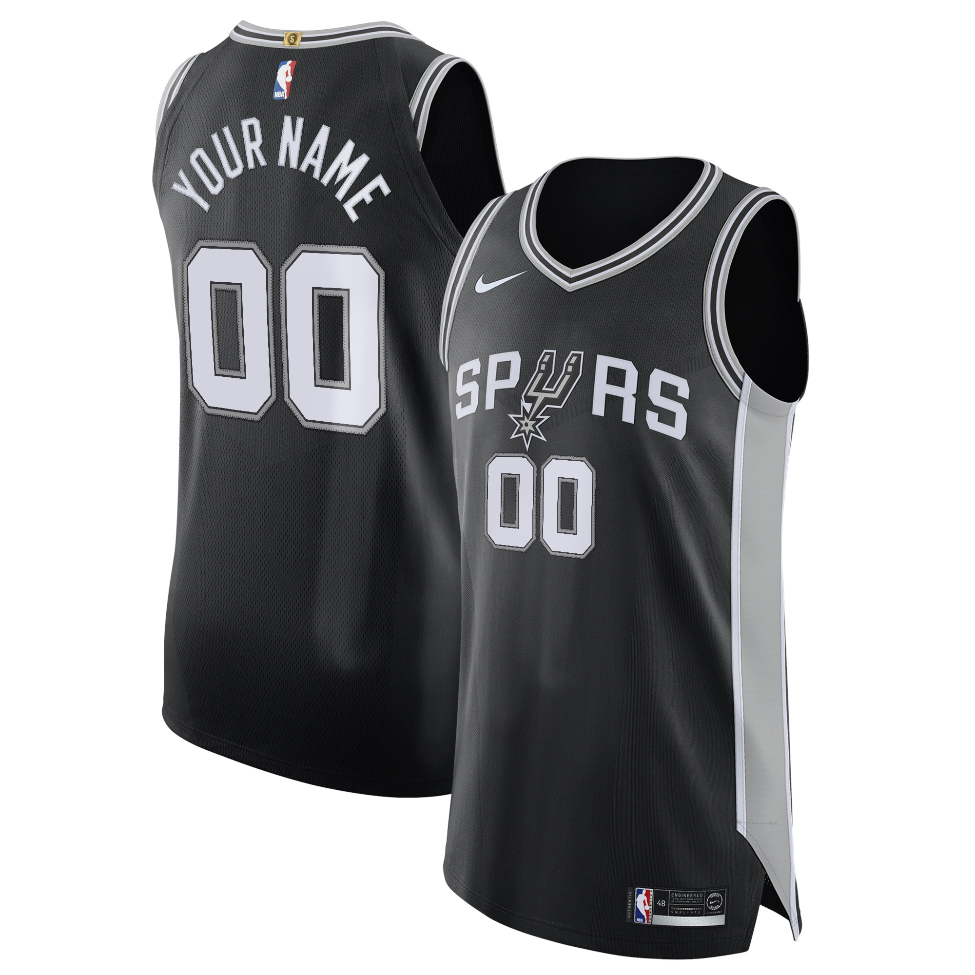 San Antonio Spurs Nike Authentic Custom Jersey Black - Icon Edition - vstockx