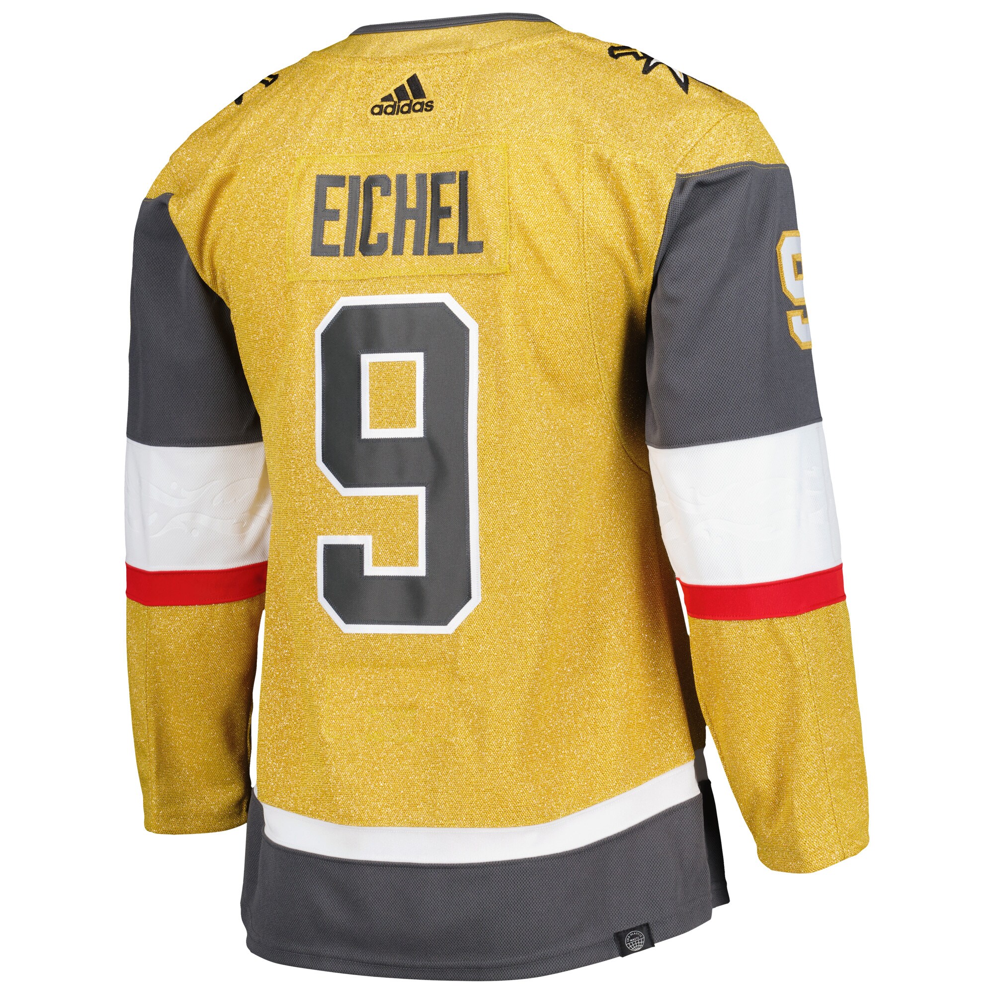 Jack Eichel Vegas Golden Knights adidas Alternate Primegreen Authentic Pro Player Jersey - Gold - vstockx