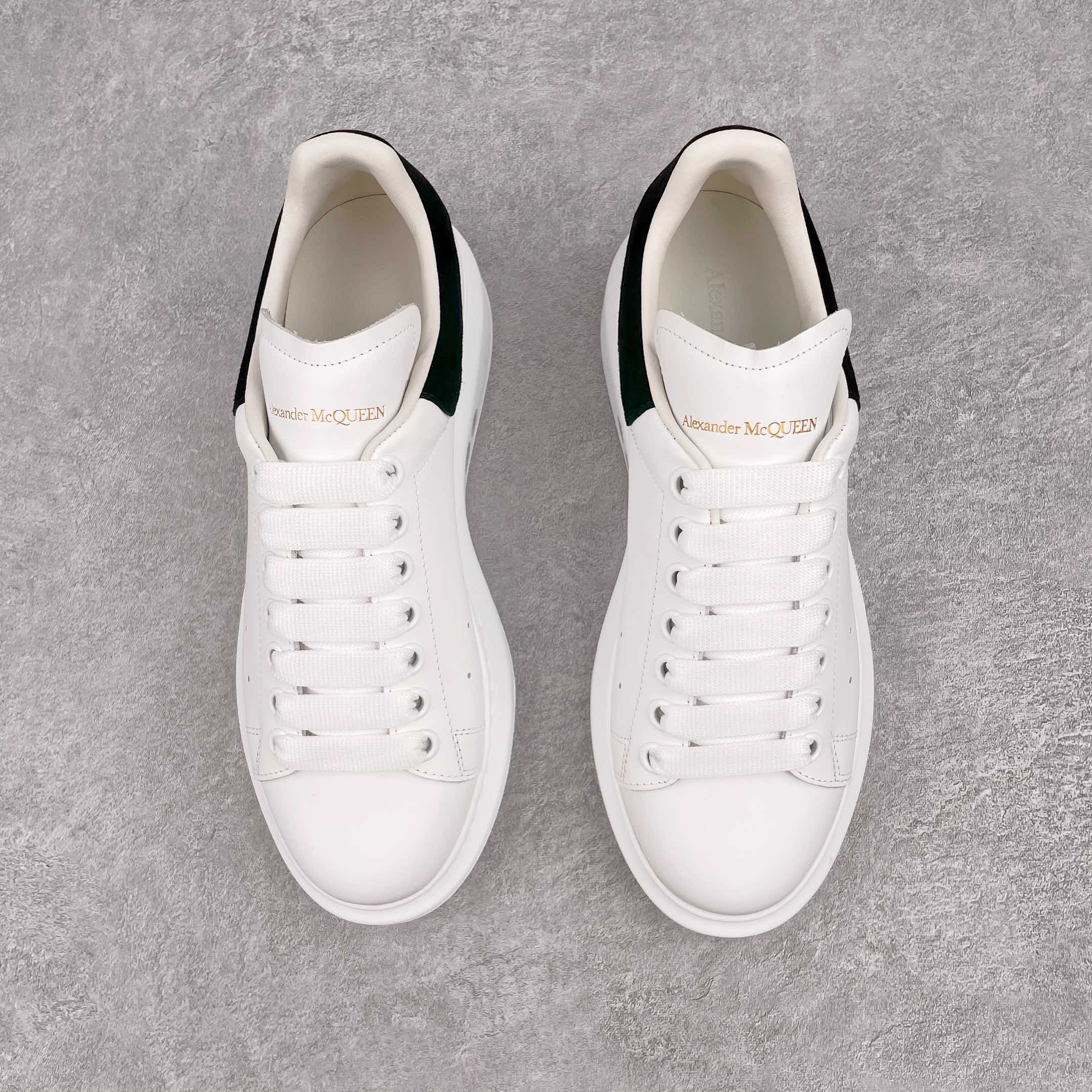 Alexander McQueen Oversized Ivory Black Suede (W) - vstockx