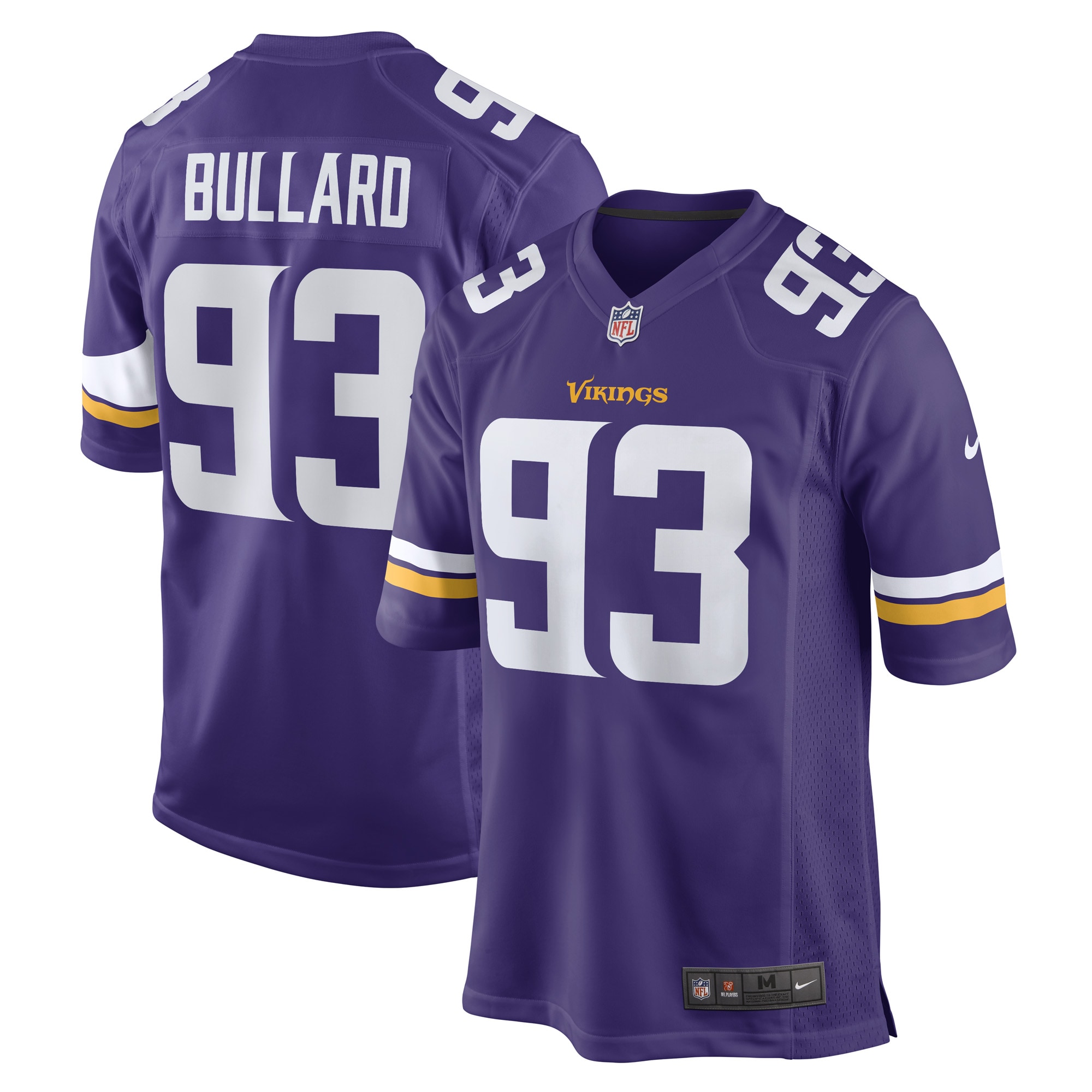Jonathan Bullard Minnesota Vikings Nike Game Player Jersey - Purple - vstockx