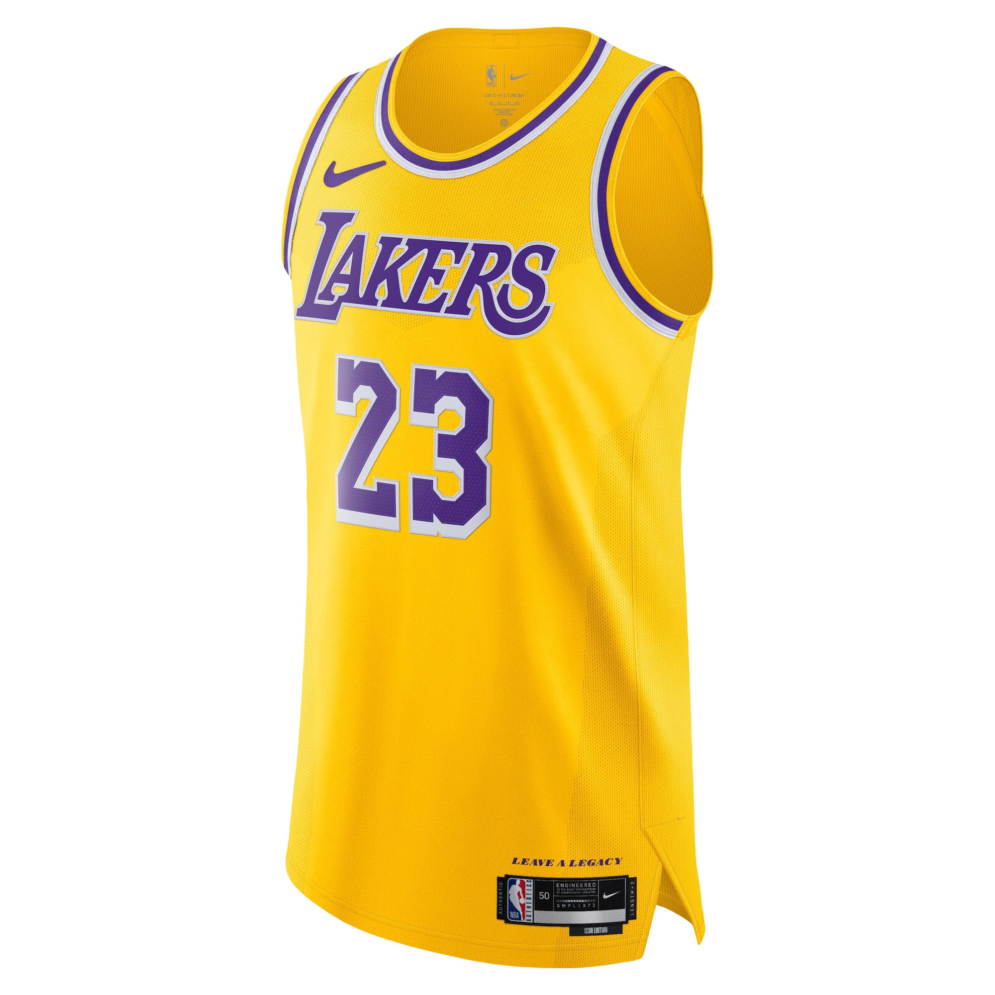 LeBron James Los Angeles Lakers Nike Authentic Player Jersey - Icon Edition - Gold - vstockx