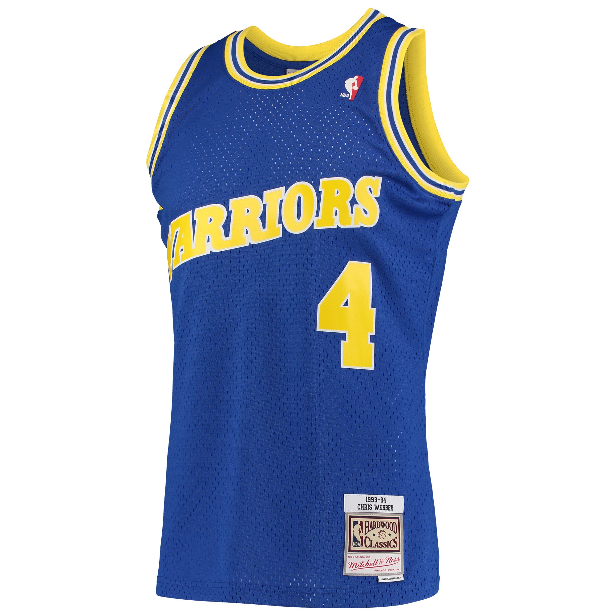 Chris Webber Golden State Warriors Mitchell & Ness Hardwood Classics 1993-94 Swingman Jersey - Royal - vstockx