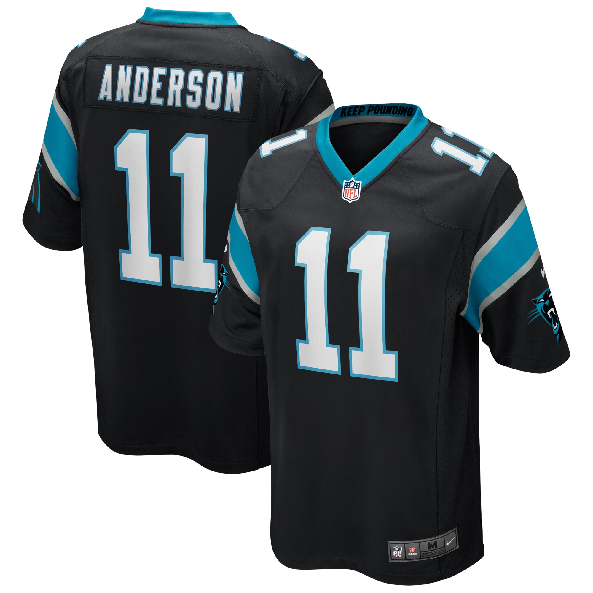 Robbie Anderson Carolina Panthers Nike Game Player Jersey - Black - vstockx