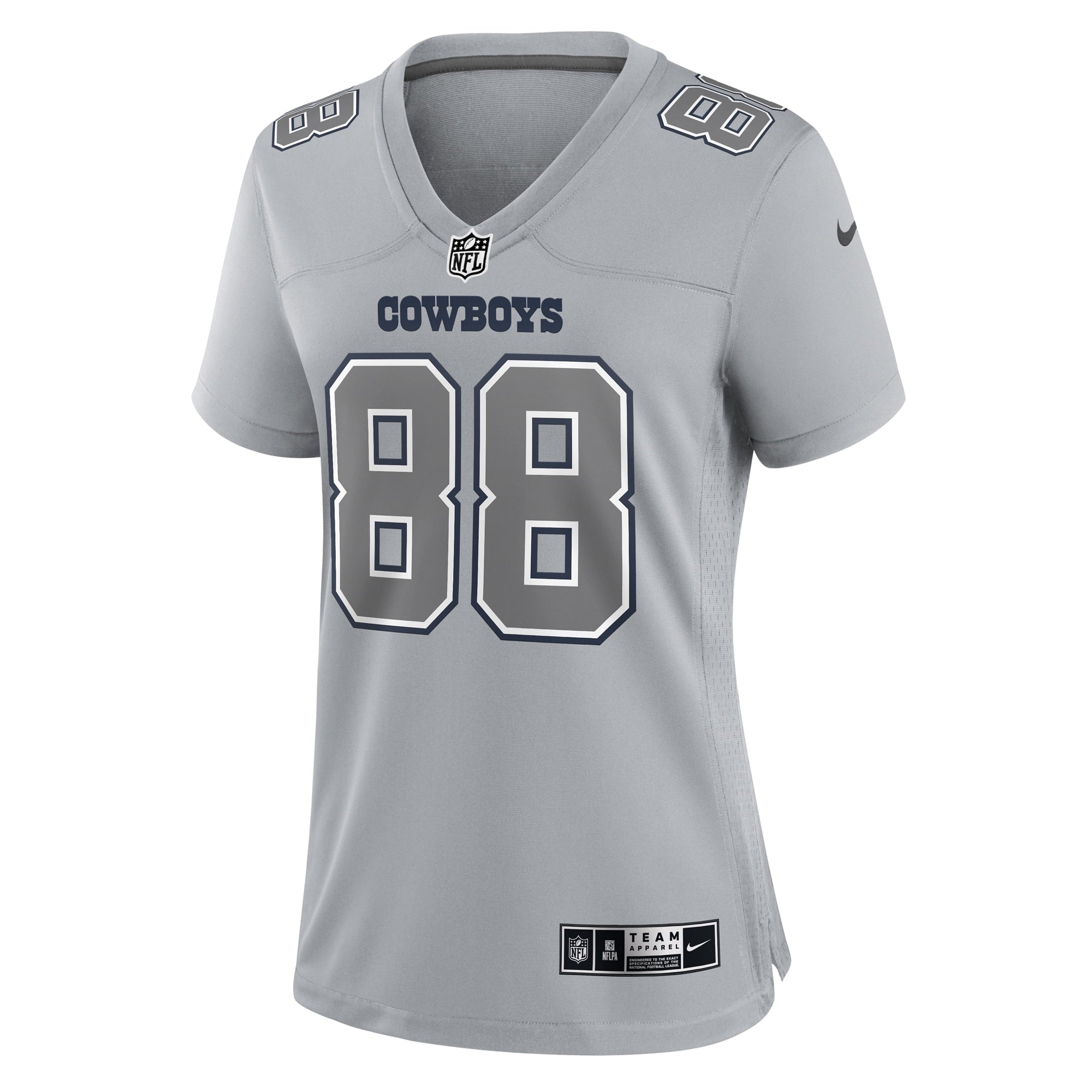 Women's Nike CeeDee Lamb Gray Dallas Cowboys Atmosphere Fashion Game Jersey - vstockx