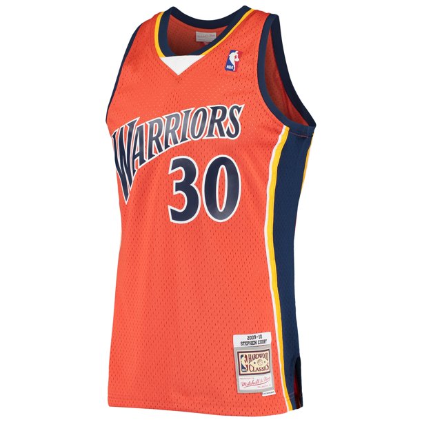 Men's Mitchell & Ness Stephen Curry Orange Golden State Warriors 2009-2010 Hardwood Classics Swingman Jersey - vstockx