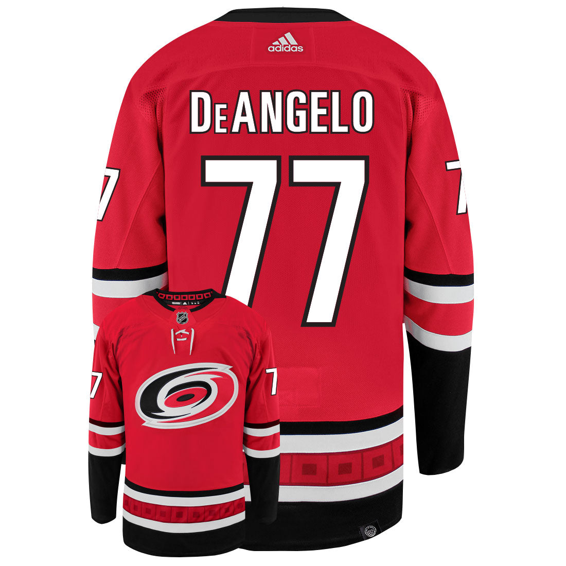 Tony DeAngelo Carolina Hurricanes Adidas Primegreen Authentic NHL Hockey Jersey - vstockx