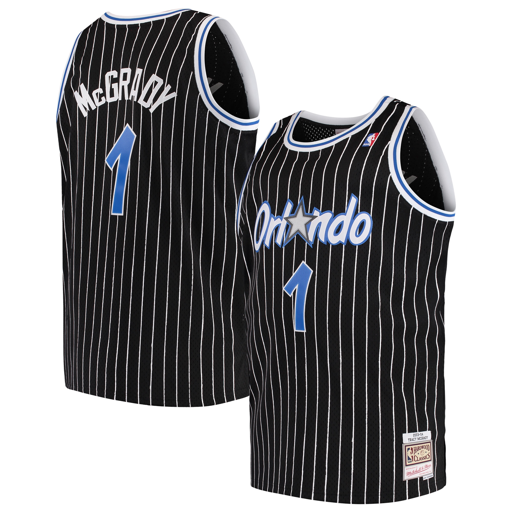 Tracy McGrady Orlando Magic Mitchell & Ness Big & Tall Hardwood Classics Swingman Jersey - Black - vstockx