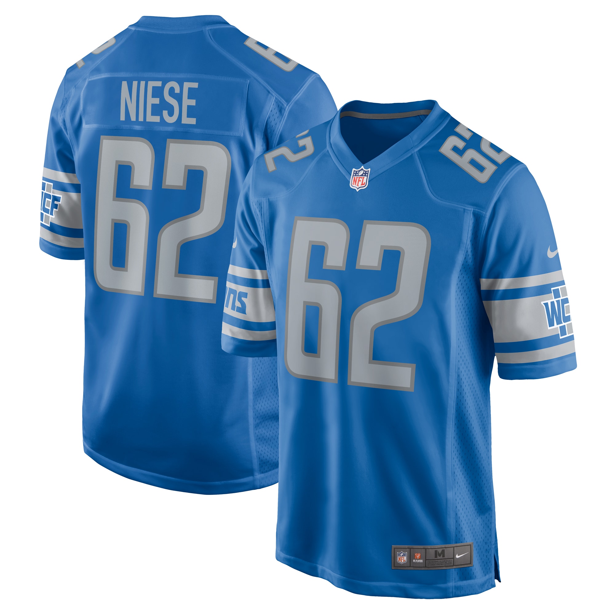 Michael Niese Detroit Lions Nike Team Game Jersey - Blue - vstockx