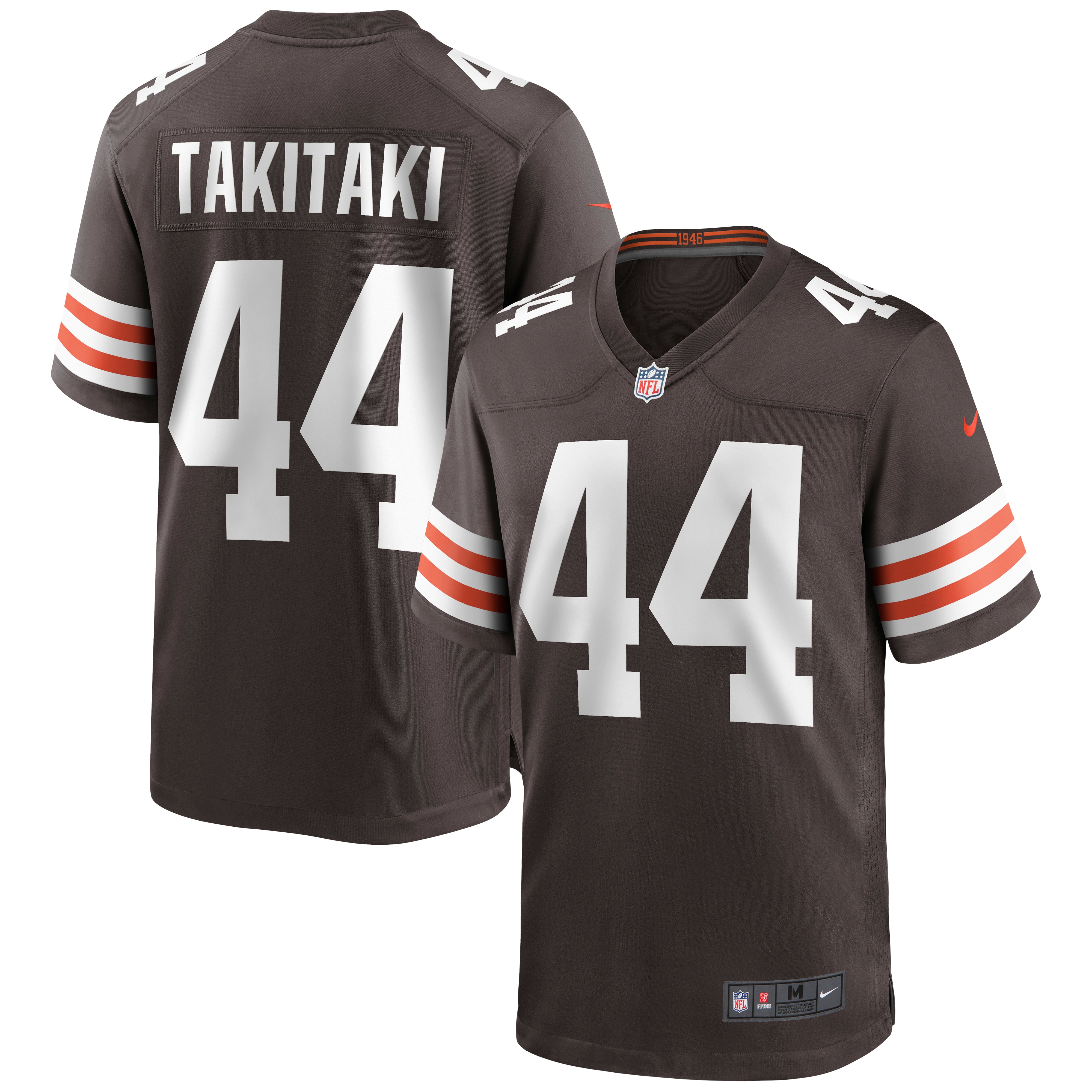 Sione Takitaki Cleveland Browns Nike Game Jersey - Brown - vstockx
