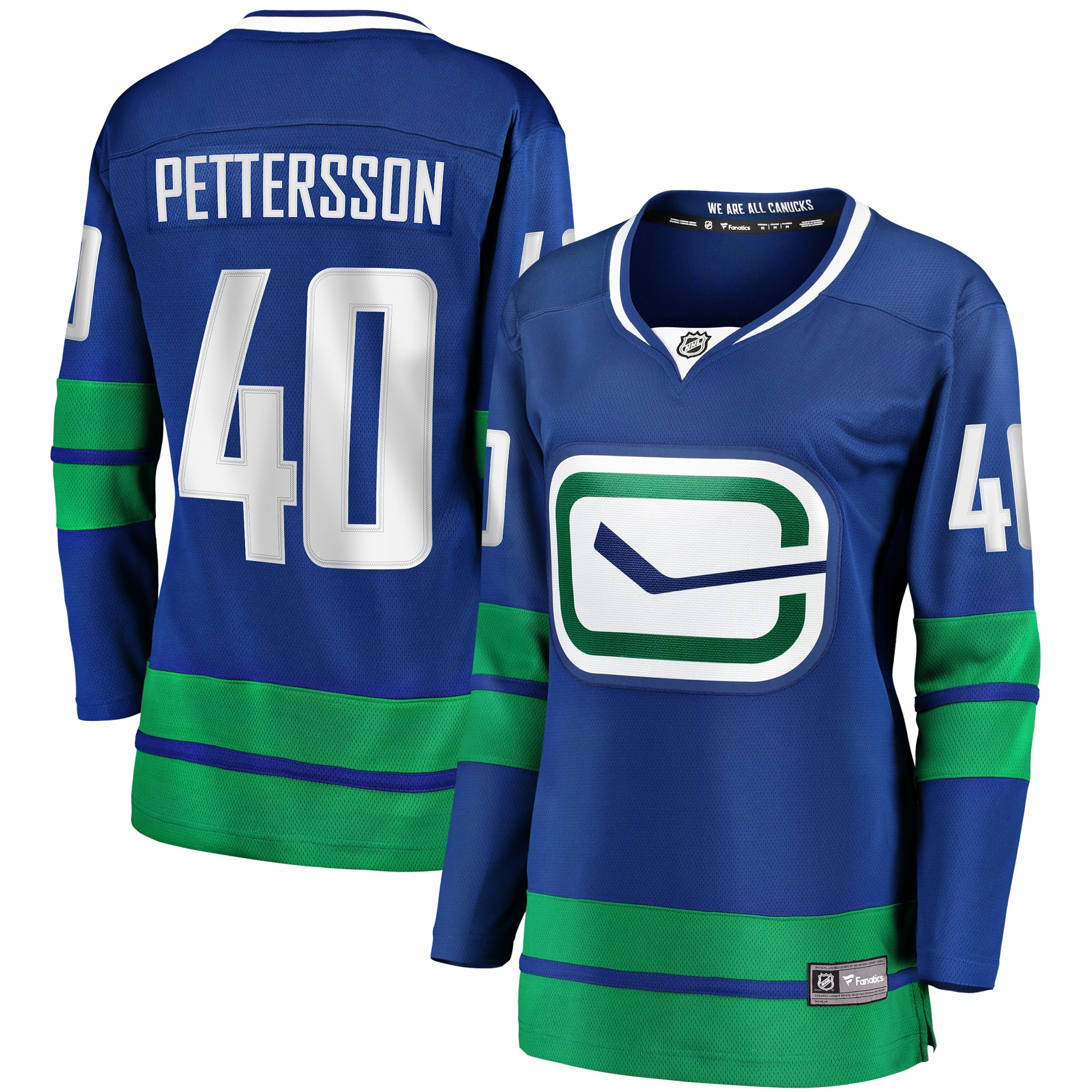 Elias Pettersson Vancouver Canucks Fanatics Branded Women's 2019/20 Alternate Premier Breakaway Player Jersey - Royal - vstockx