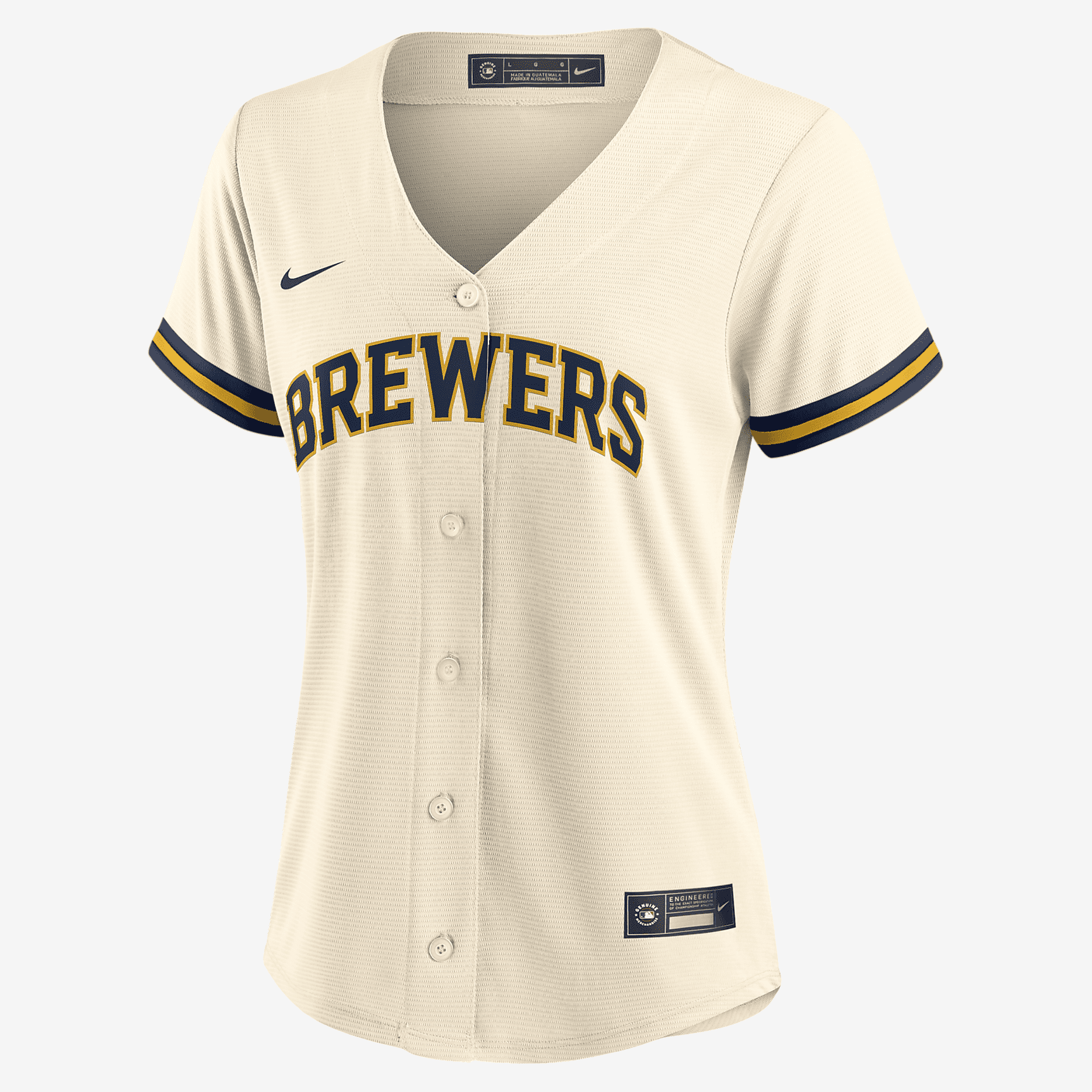 MLB Milwaukee Brewers (Christian Yelich) Women's Replica Baseball Jersey - Light Bone - vstockx