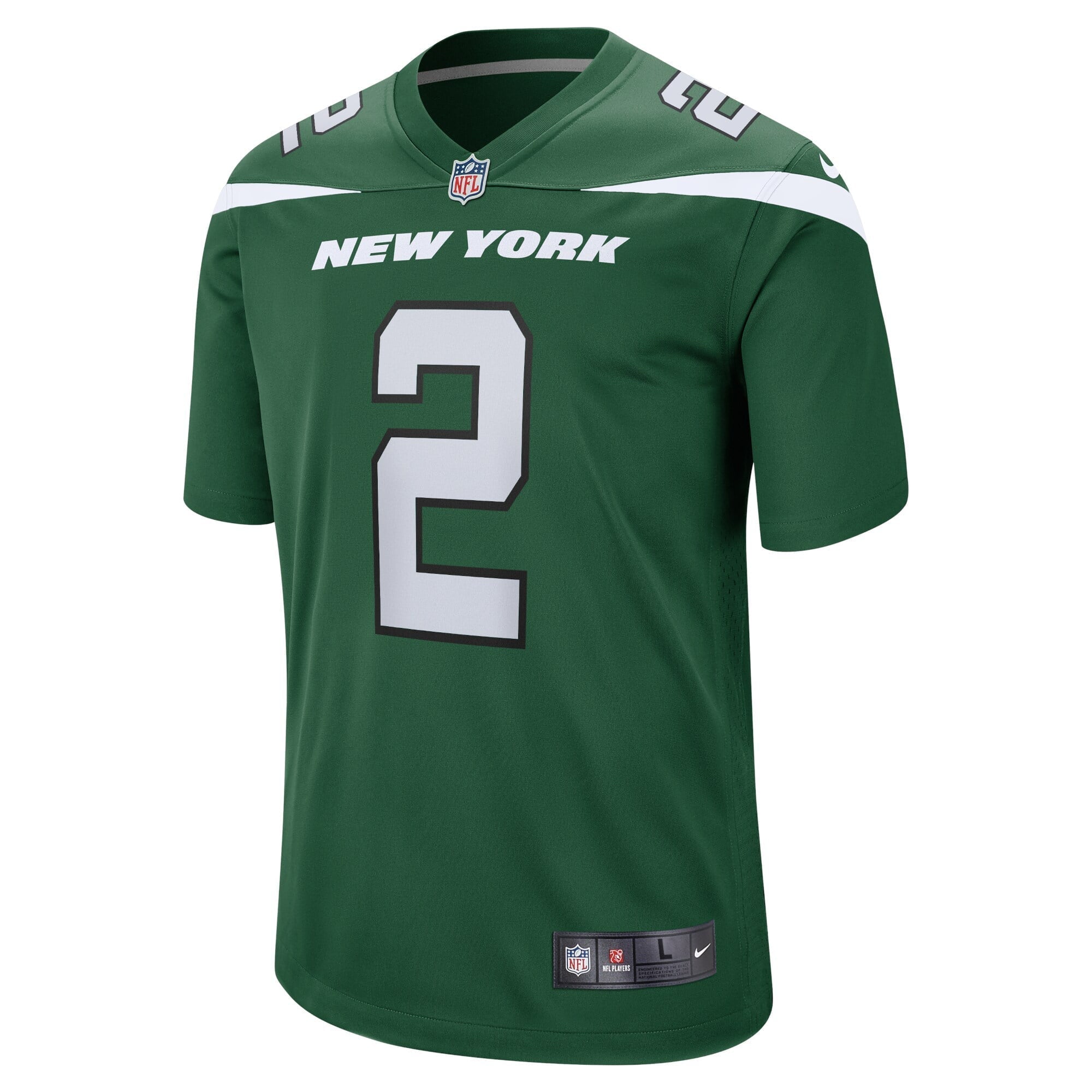 Men's Nike Zach Wilson Gotham Green New York Jets Game Jersey - vstockx