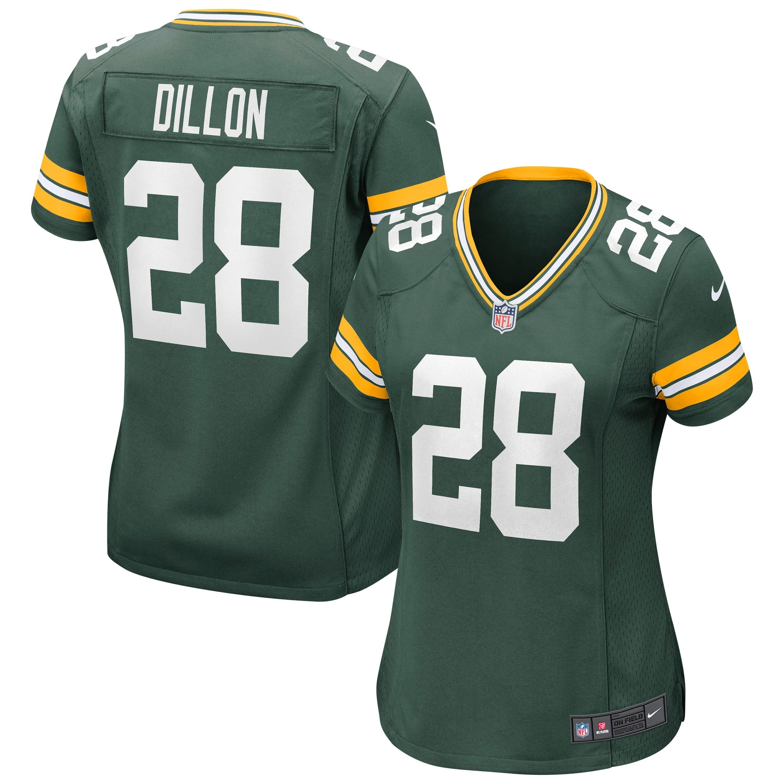 Women's Nike AJ Dillon Green Green Bay Packers Game Jersey - vstockx