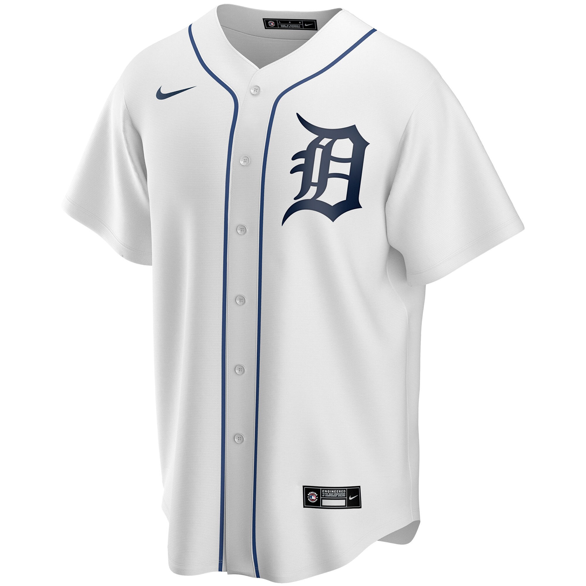 Detroit Tigers Nike Home Replica Custom Jersey - White - vstockx