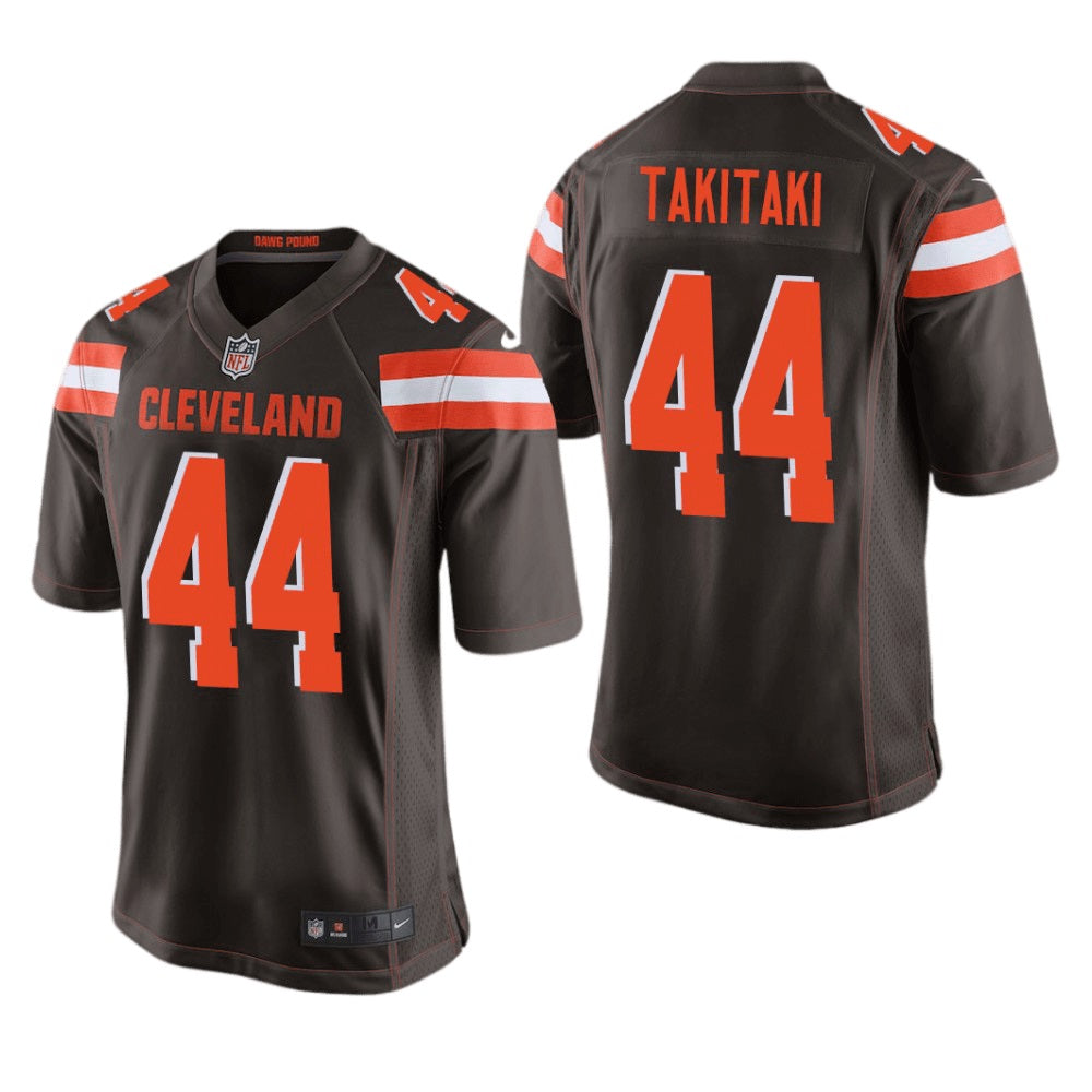 Youth Cleveland Browns Sione Takitaki Game Jersey - Brown - vstockx
