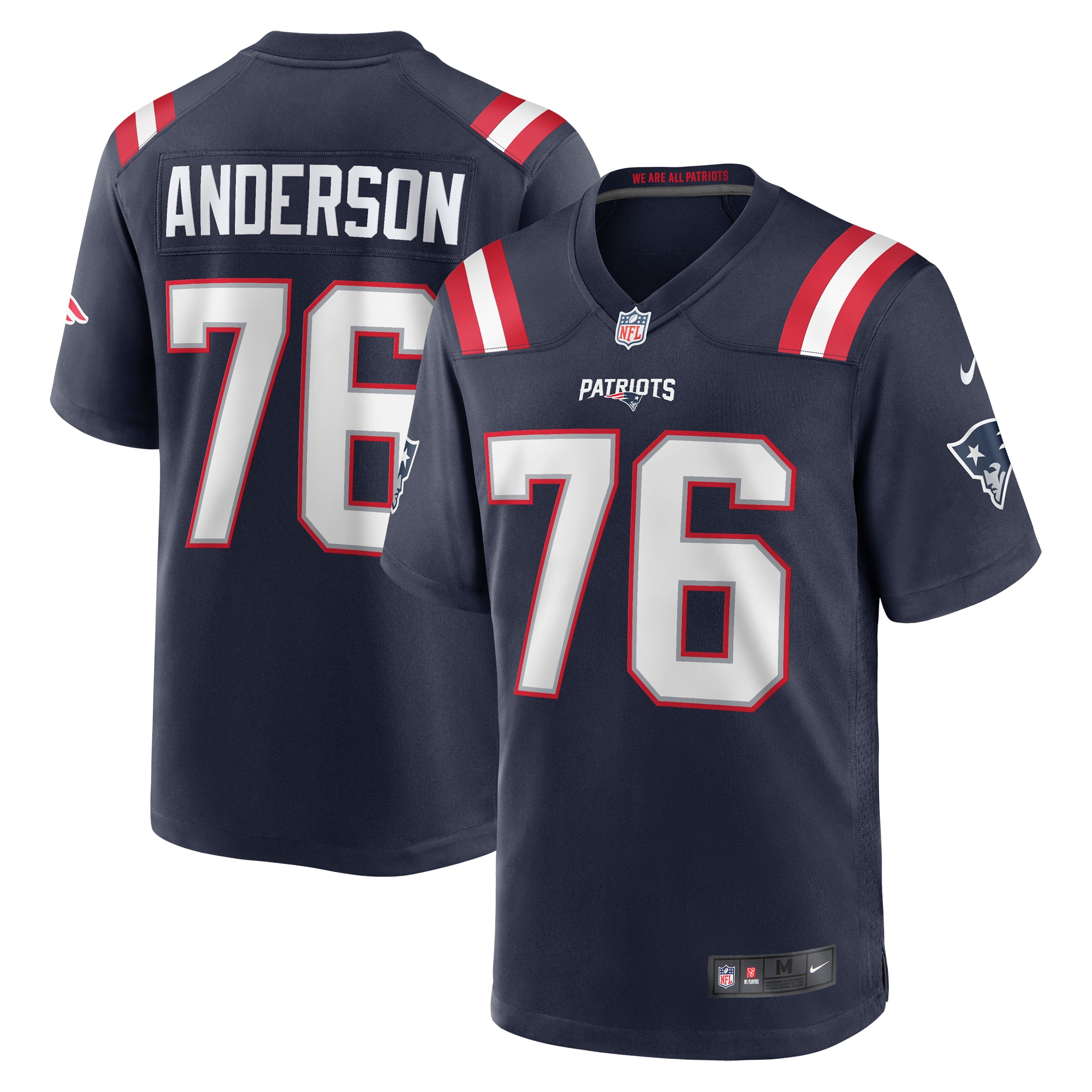 Calvin Anderson New England Patriots Nike Game Jersey - Navy - vstockx