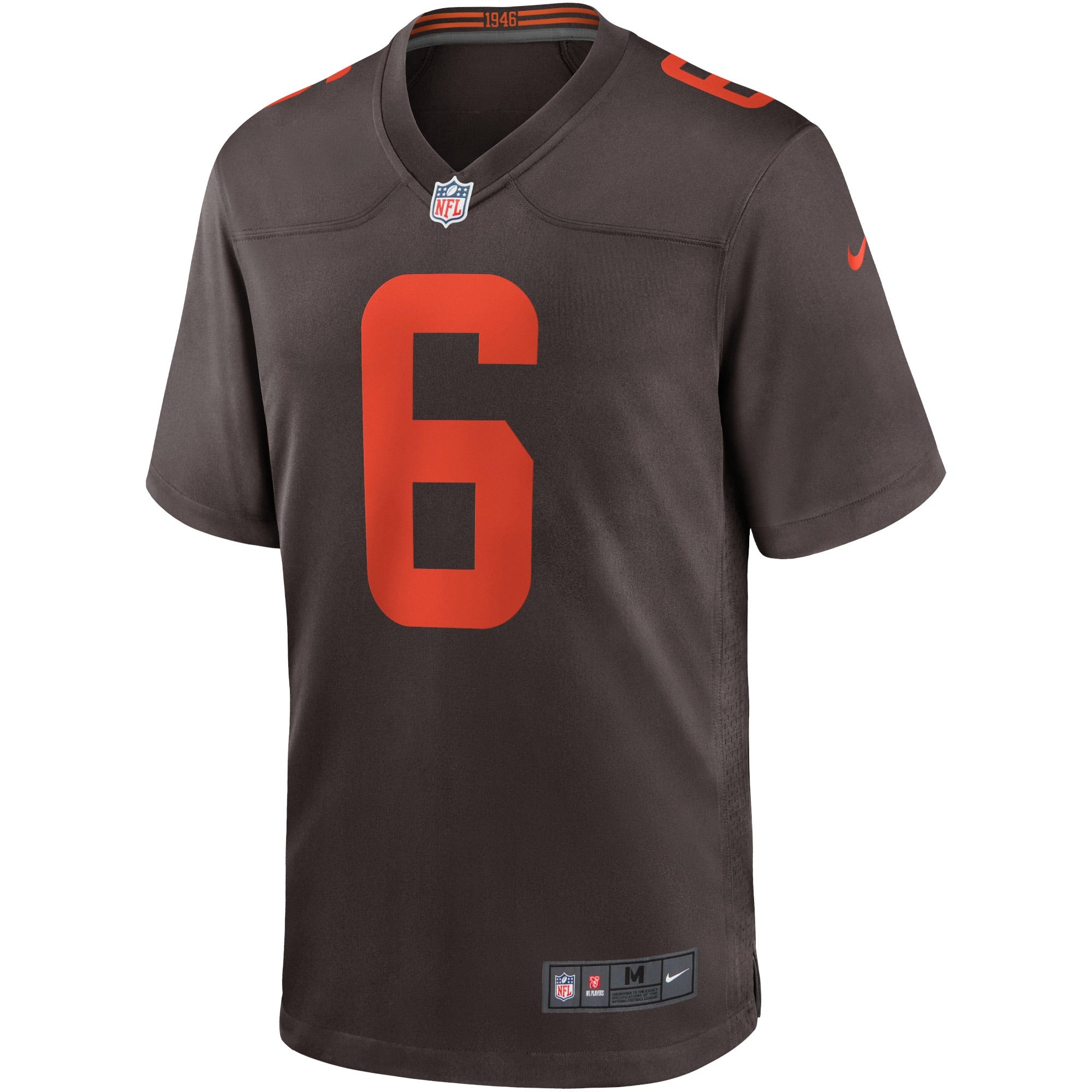 Men's Nike Baker Mayfield Brown Cleveland Browns Alternate Game Jersey - vstockx