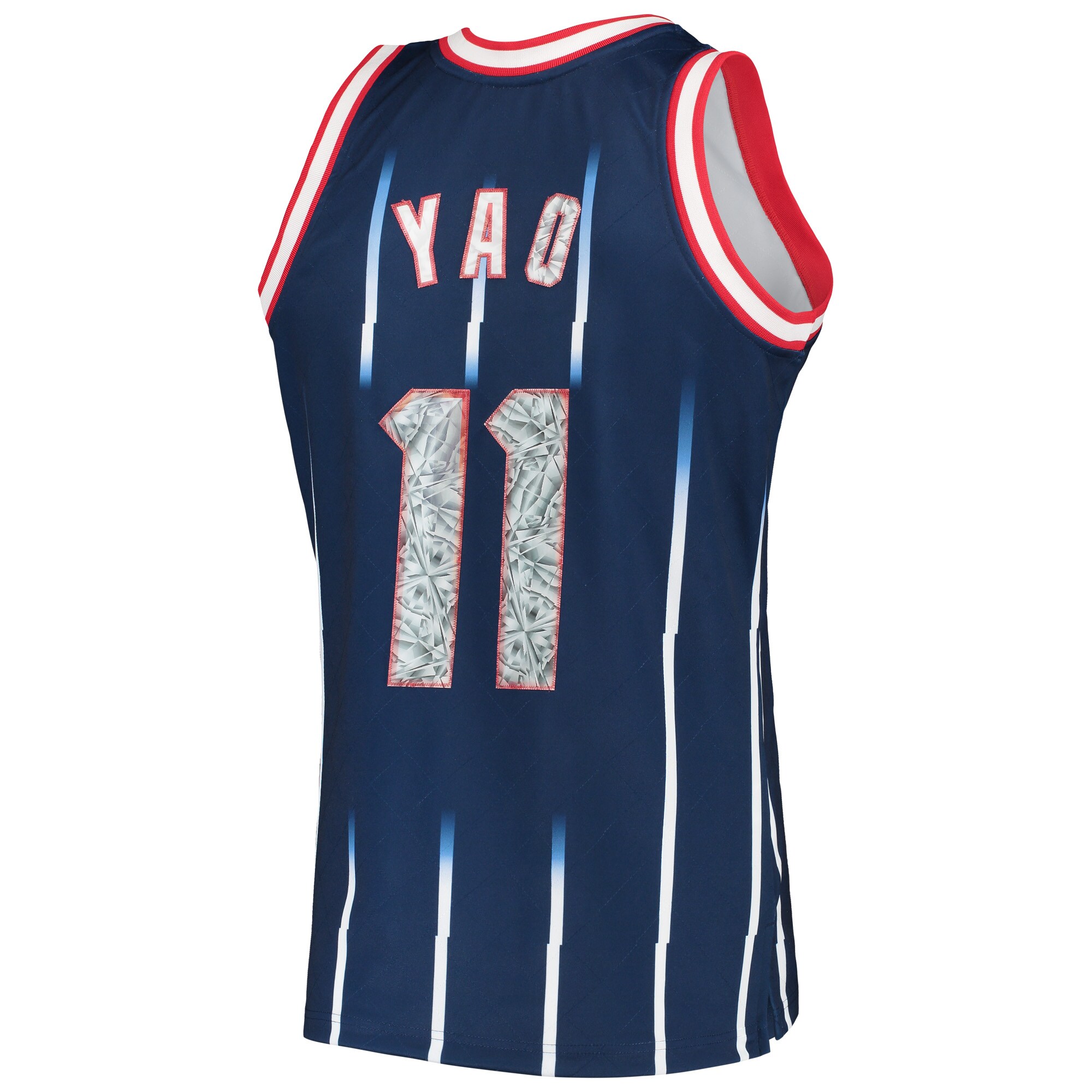 Yao Ming Houston Rockets Mitchell & Ness 1996-97 Hardwood Classics NBA 75th Anniversary Diamond Swingman Jersey - Navy - vstockx