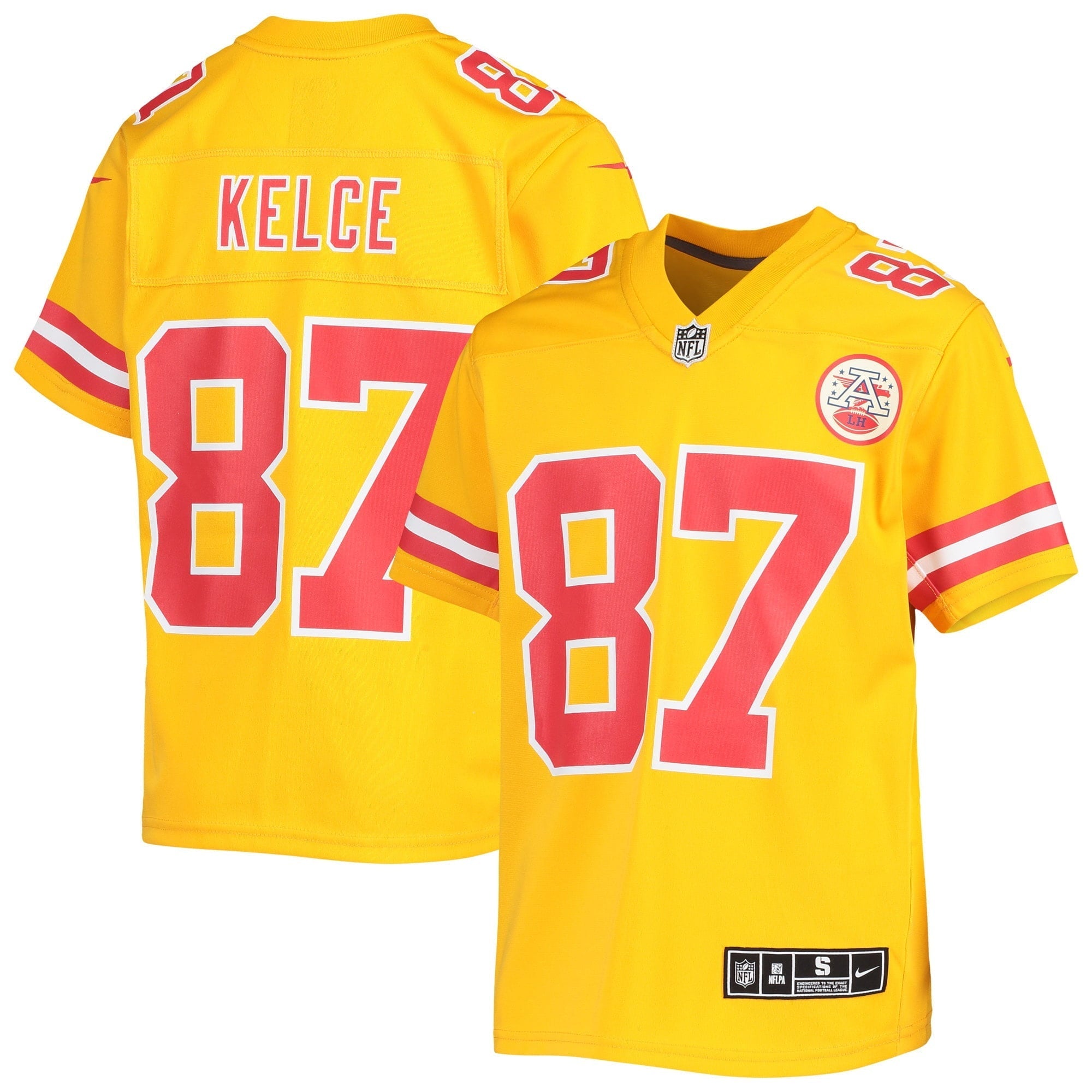 Youth Nike Travis Kelce Gold Kansas City Chiefs Inverted Team Game Jersey - vstockx