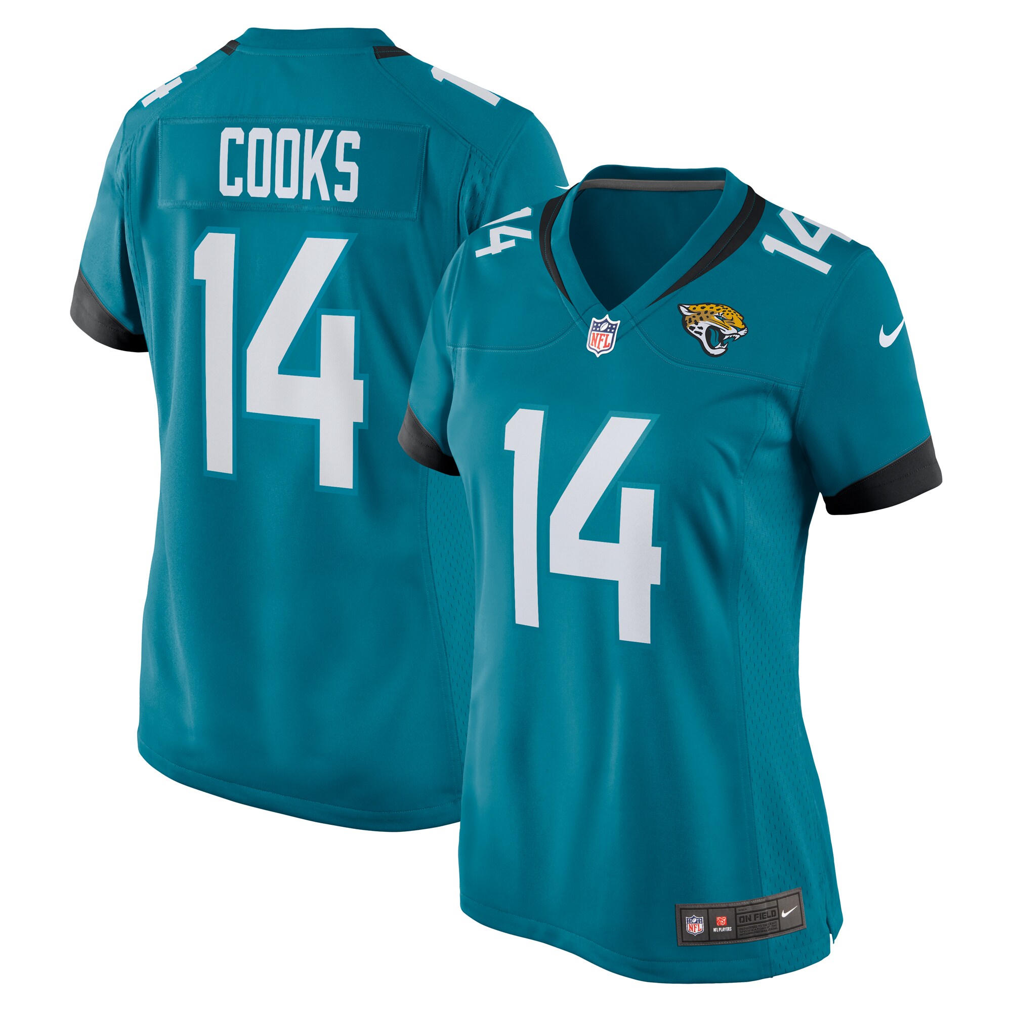 Elijah Cooks Jacksonville Jaguars Nike Women's Team Game Jersey - Teal - vstockx