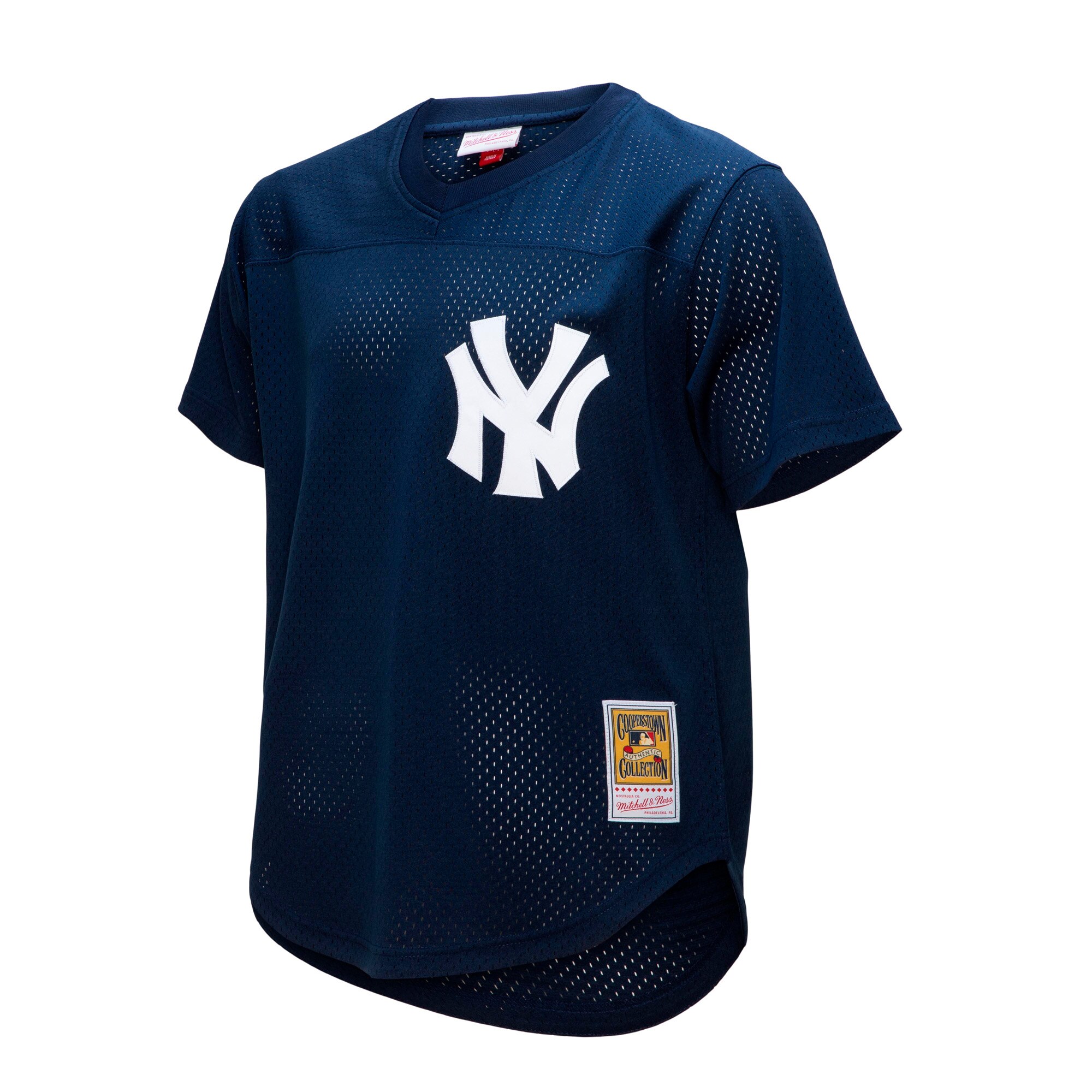 Rickey Henderson New York Yankees Mitchell & Ness Cooperstown Collection Mesh Batting Practice Button-Up Jersey - Navy - vstockx