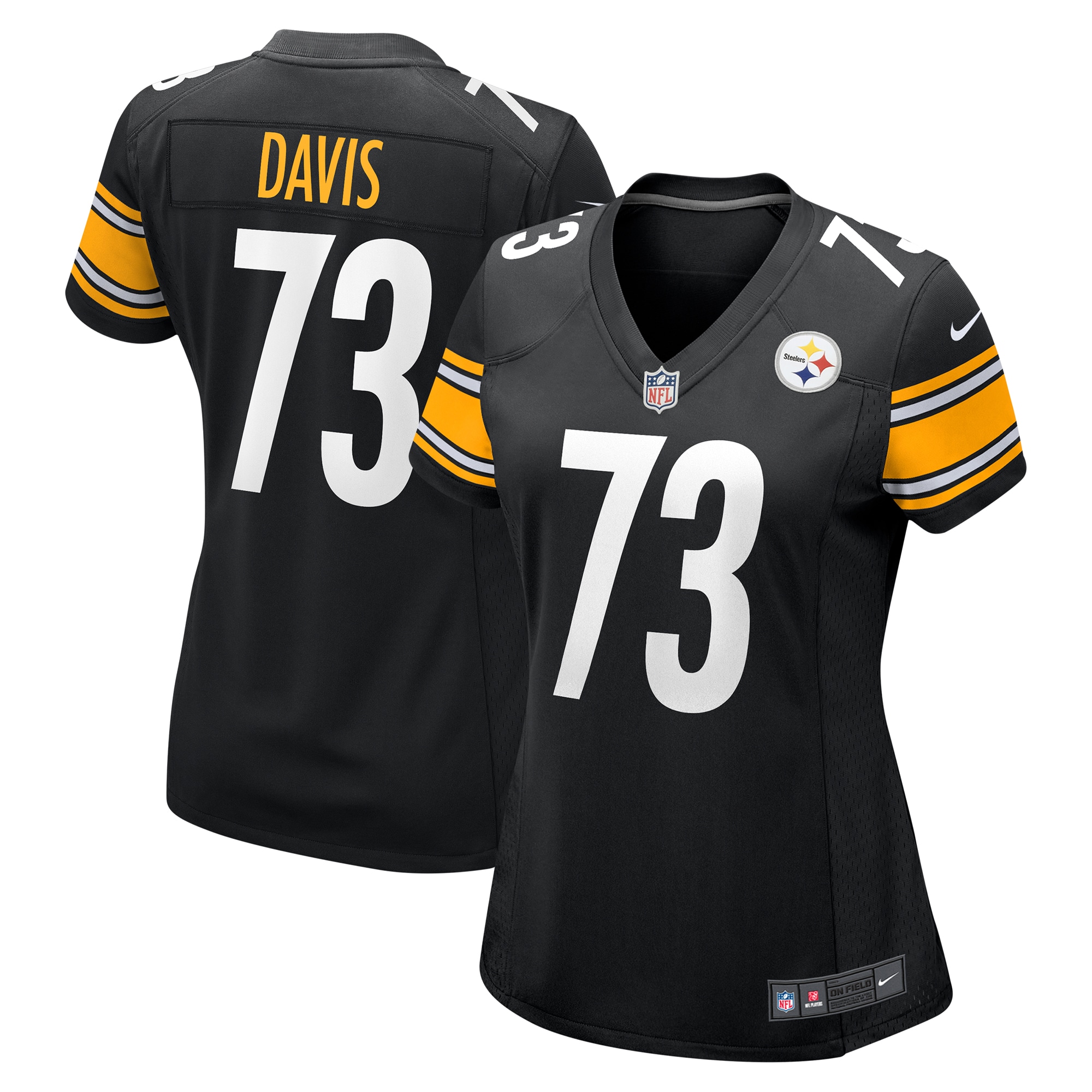 Carlos Davis Pittsburgh Steelers Nike Women's Game Jersey - Black - vstockx
