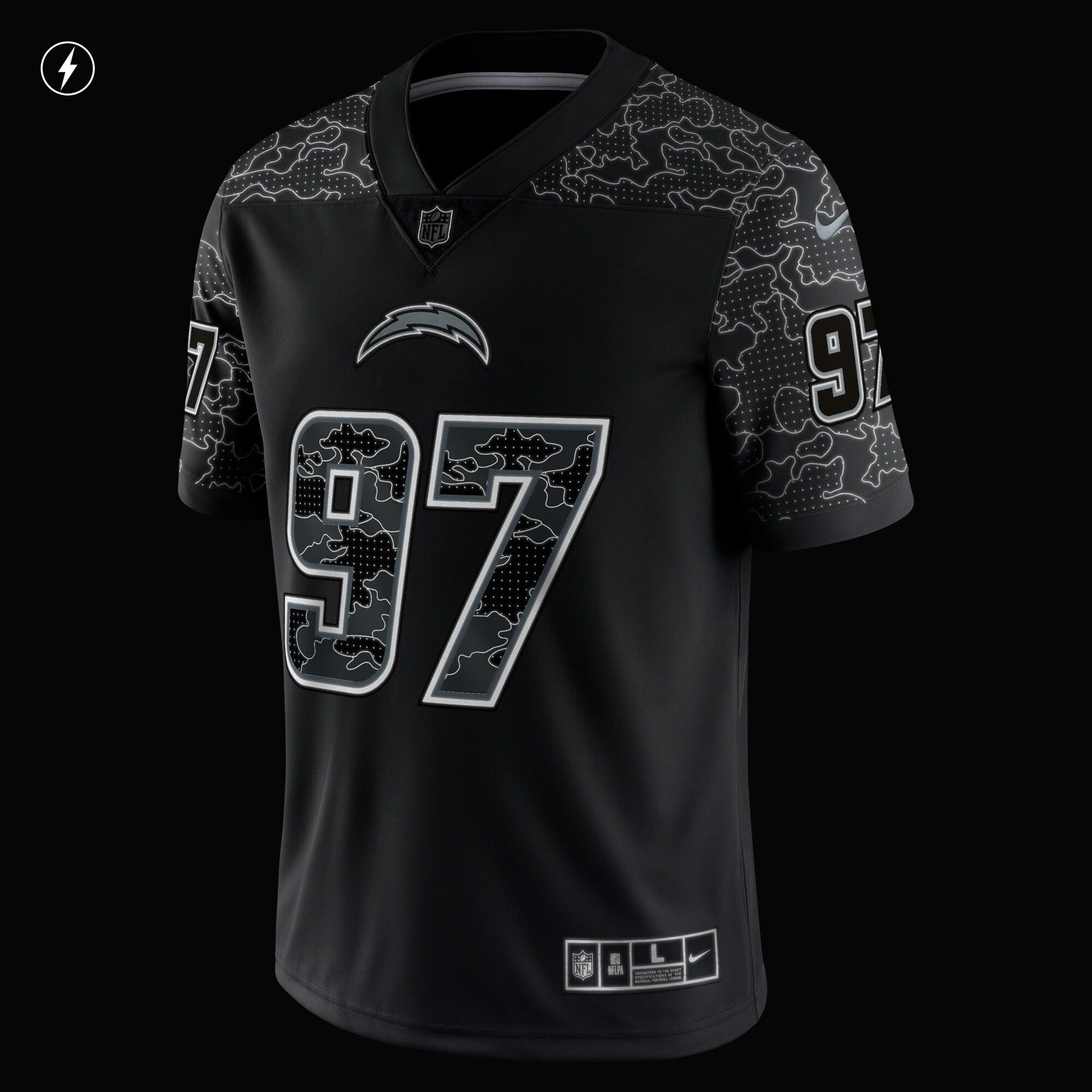 Men's Nike Joey Bosa Black Los Angeles Chargers RFLCTV Limited Jersey - vstockx