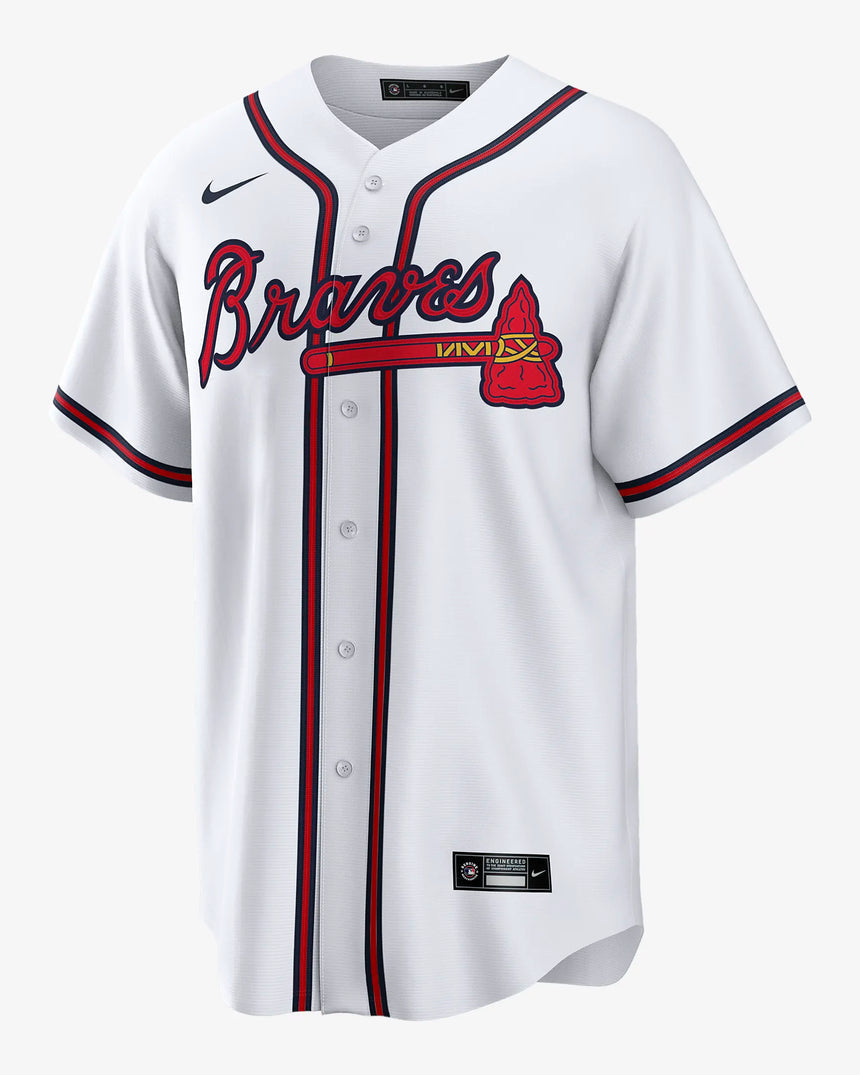 Men's Atlanta Braves Home White Blank Replica Team Jersey - vstockx