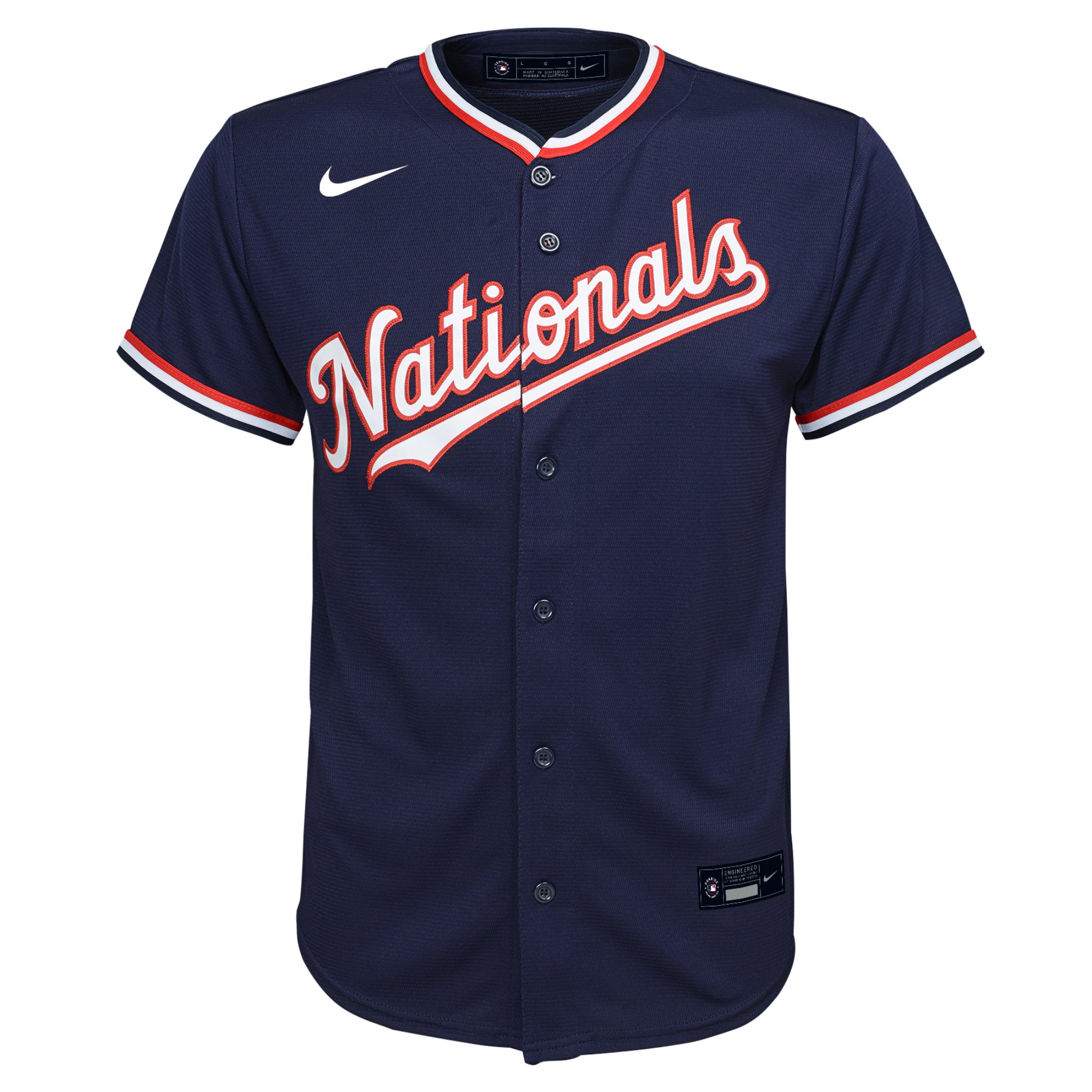 Washington Nationals Nike Youth Alternate Replica Team Jersey - Navy - vstockx