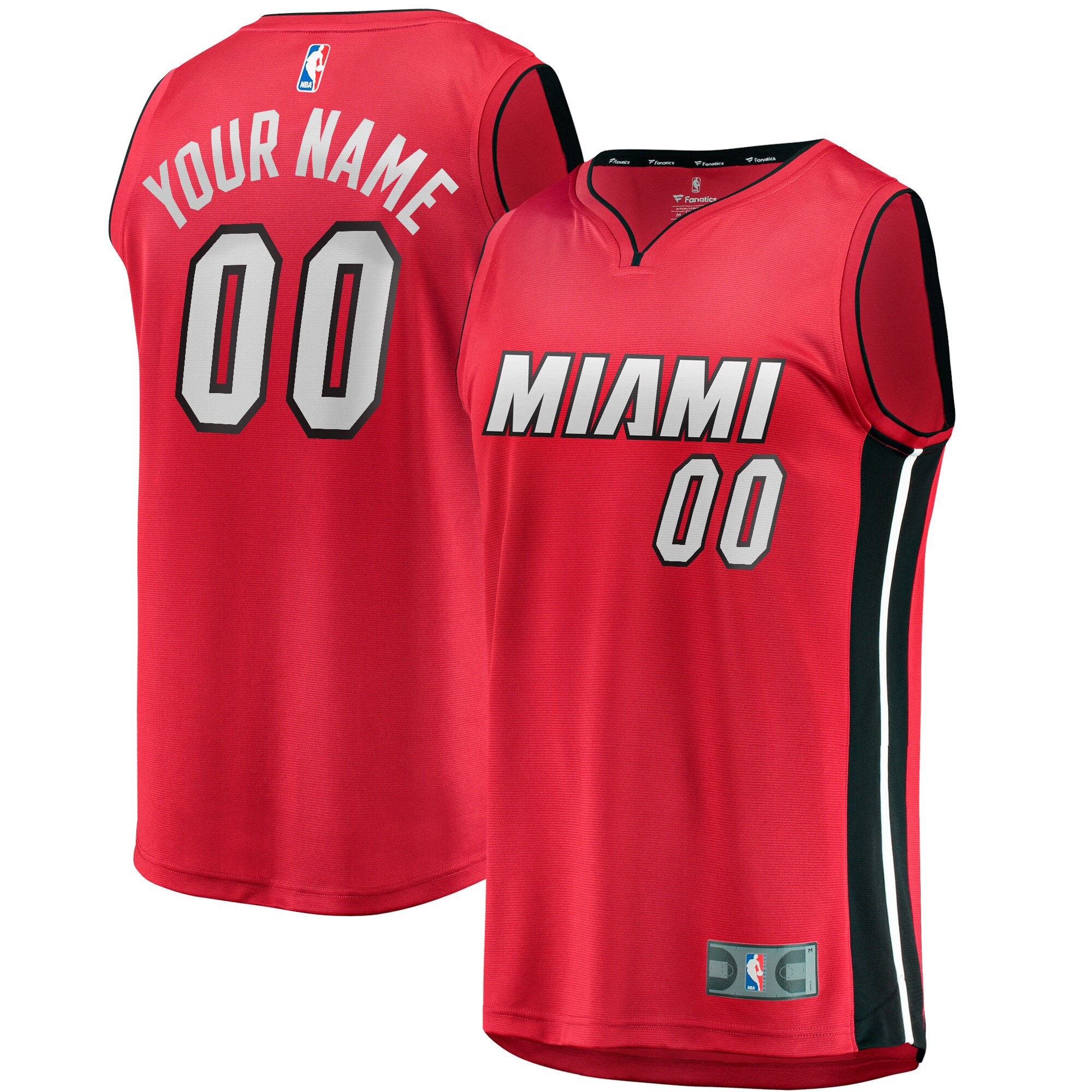 Miami Heat Fanatics Branded Fast Break Custom Jersey - Red - Statement Edition - vstockx