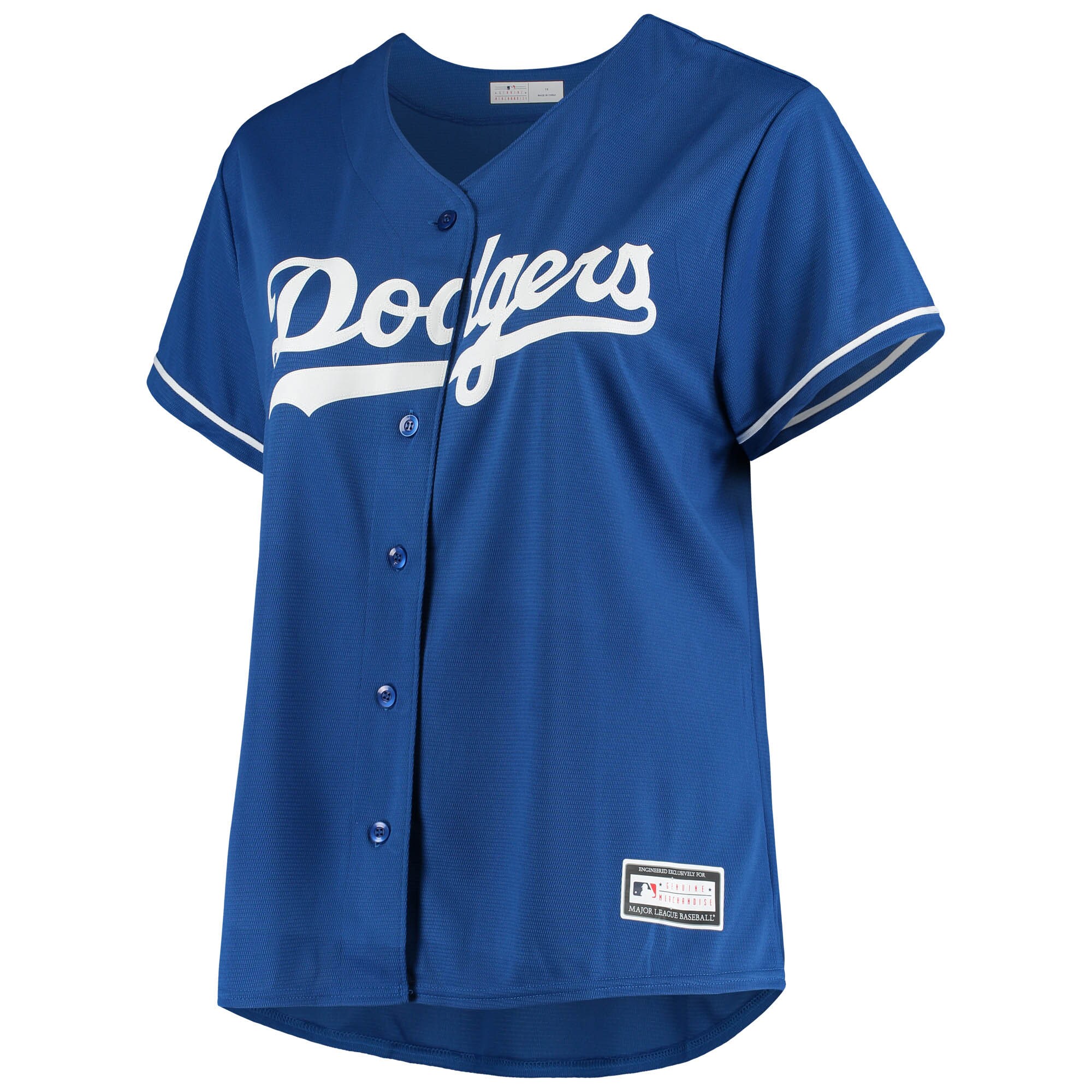 Los Angeles Dodgers Women's Plus Size Sanitized Replica Team Jersey - Royal - vstockx