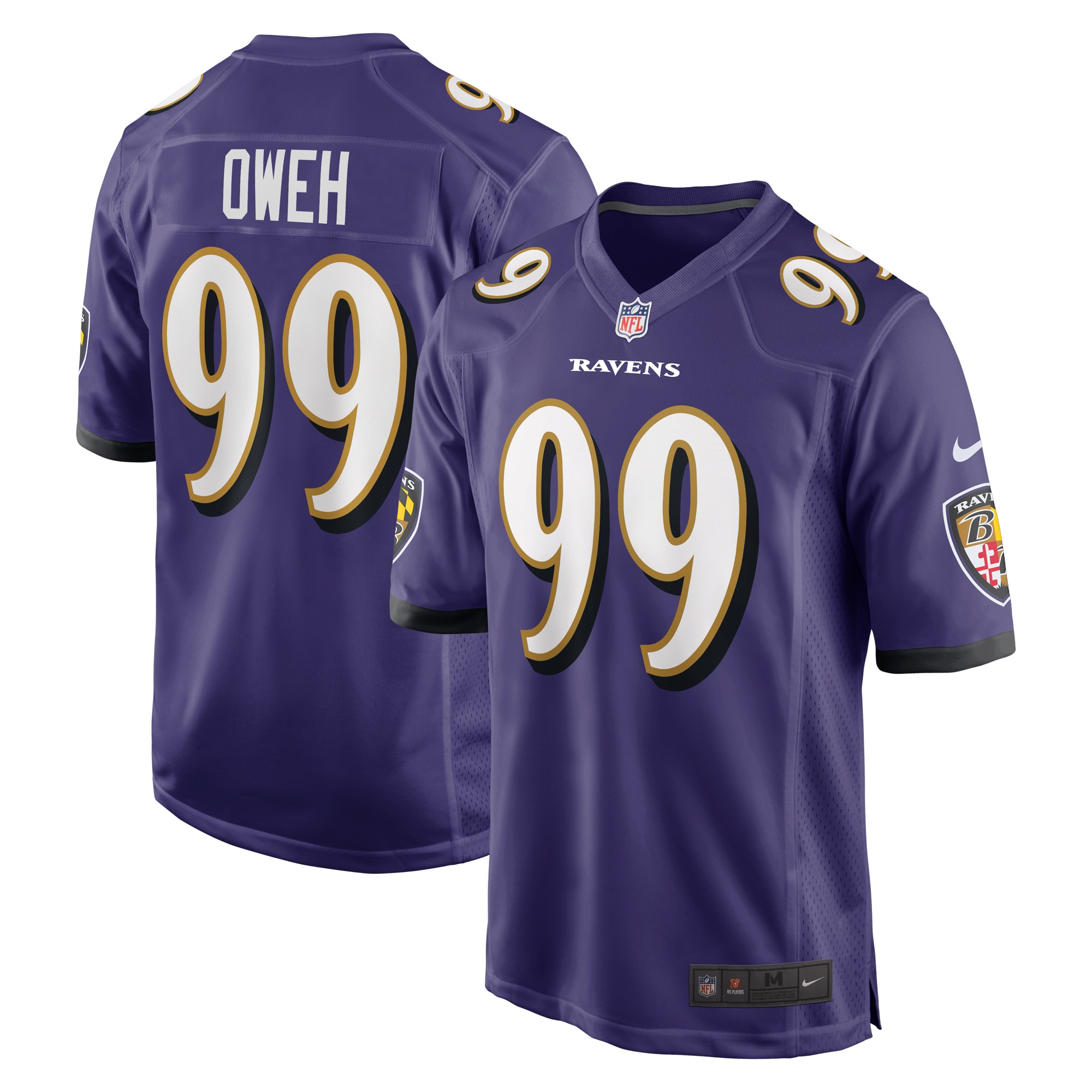 Odafe Oweh Baltimore Ravens Nike Game Jersey - Purple - vstockx
