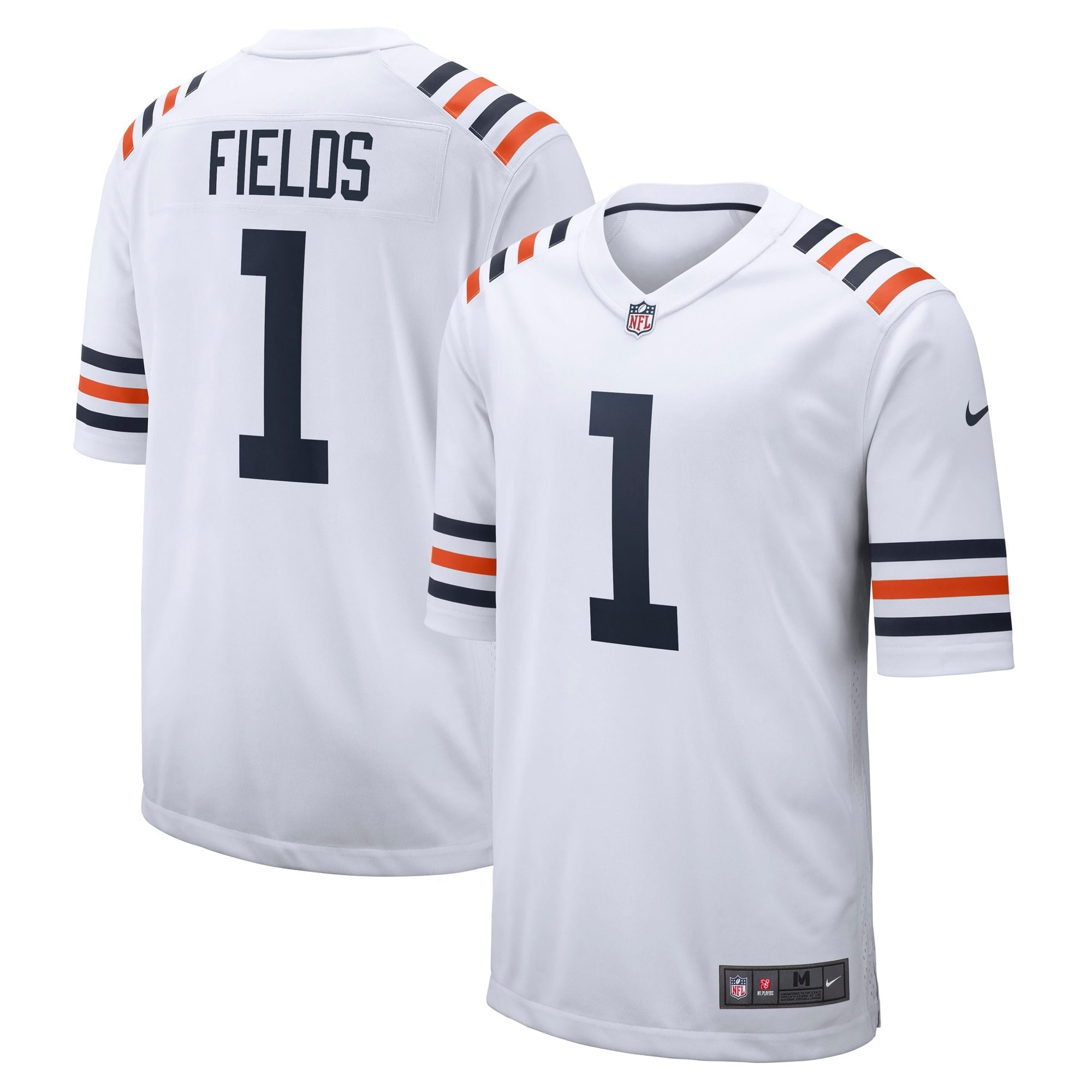 Men's Nike Justin Fields White Chicago Bears 2021 NFL Draft First Round Pick Alternate Classic Game Jersey - vstockx