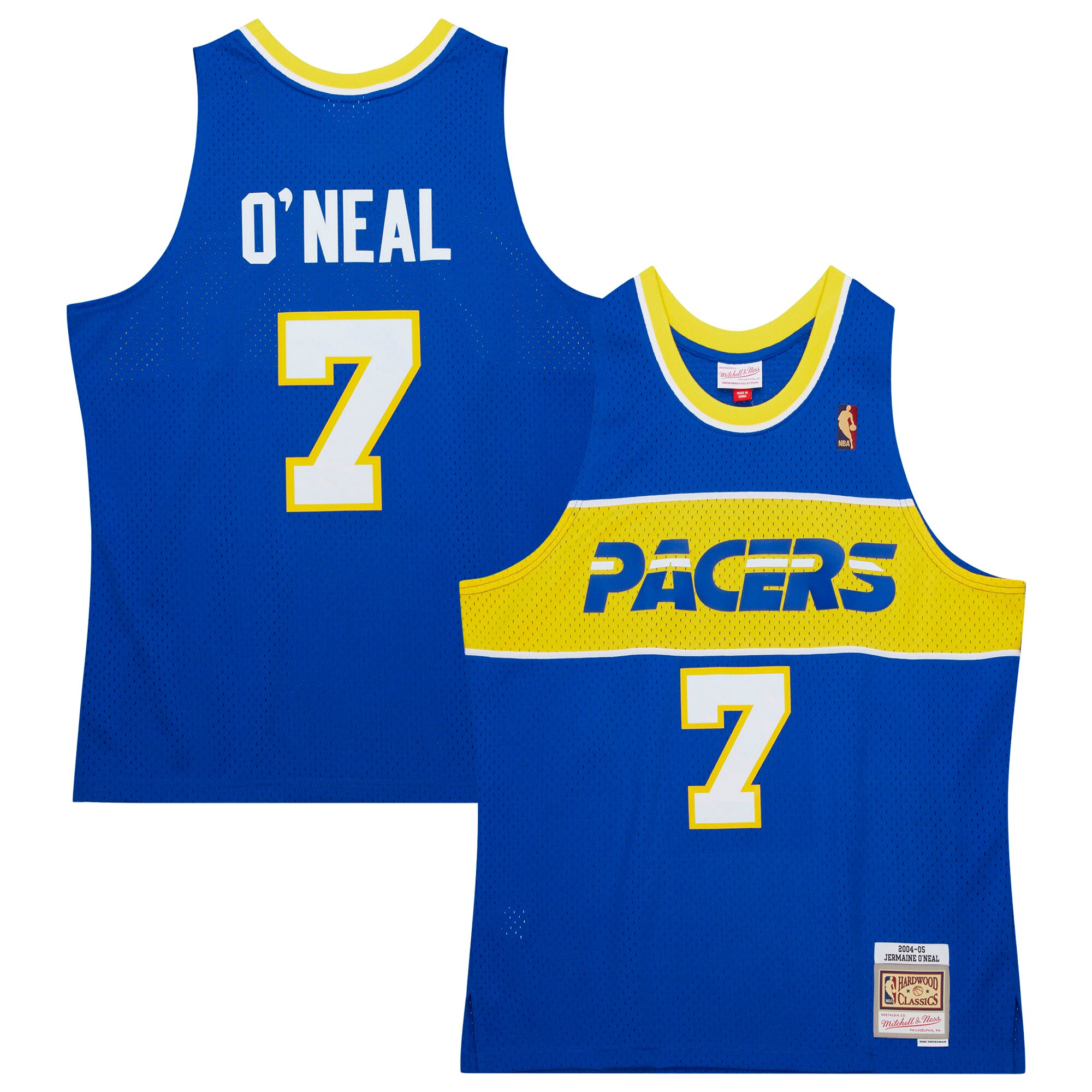 Jermaine O'Neal Indiana Pacers Mitchell & Ness Hardwood Classics Swingman Jersey - Royal - vstockx