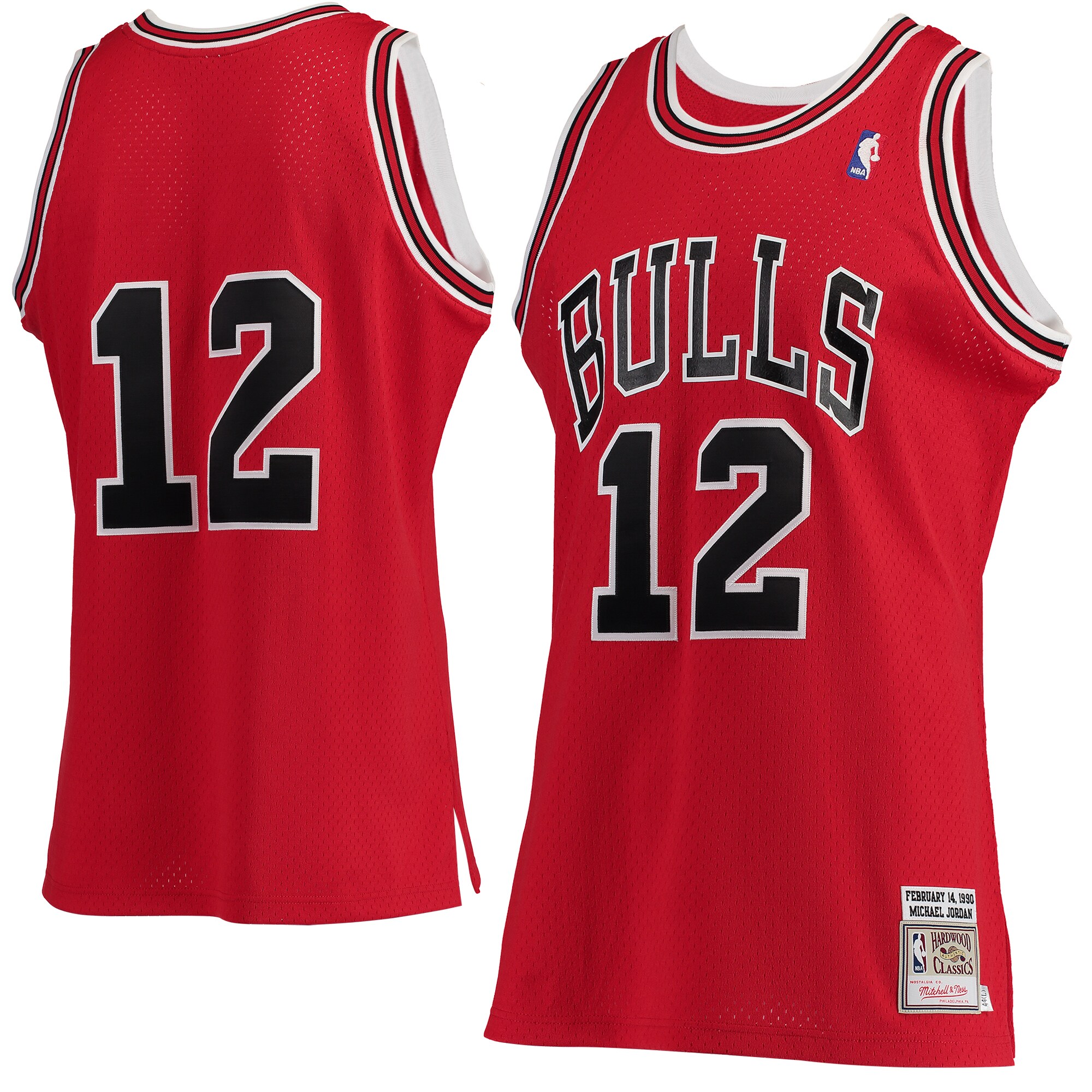 Michael Jordans Chicago Bulls Mitchell & Ness Hardwood Classics #12 Authentic Jersey - Red - vstockx
