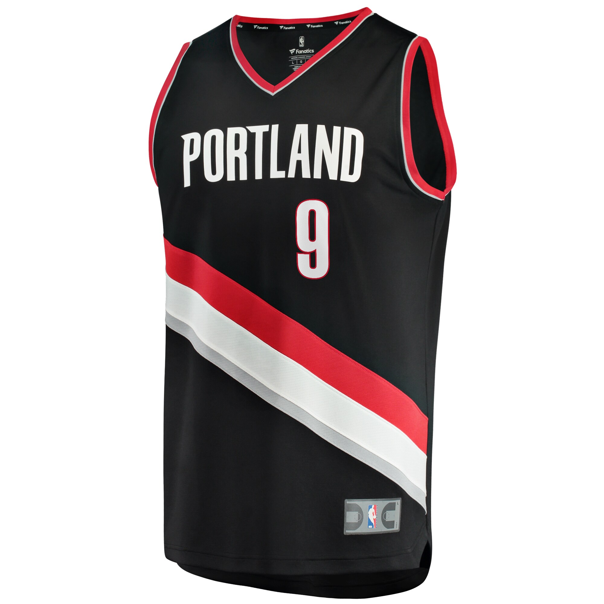 Jerami Grant Portland Trail Blazers Fanatics Branded Fast Break Replica Jersey - Icon Edition - Black - vstockx