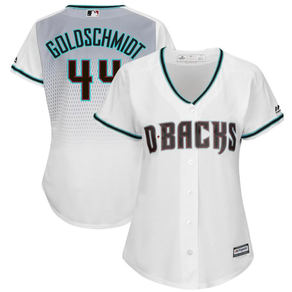 Women's Arizona Diamondbacks Paul Goldschmidt Replica Home Jersey - White/Teal - vstockx
