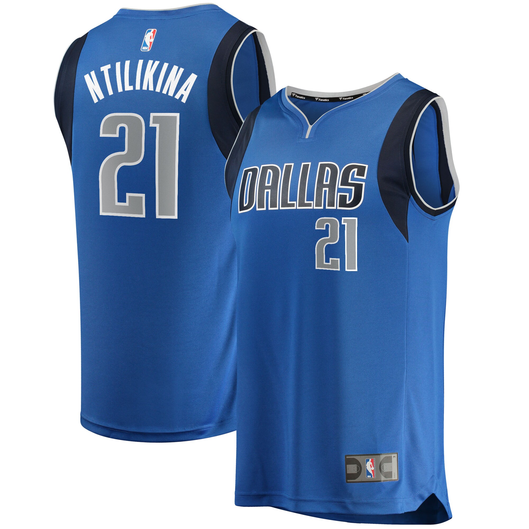 Frank Ntilikina Dallas Mavericks Fanatics Branded 2021/22 Fast Break Replica Jersey - Icon Edition - Blue - vstockx