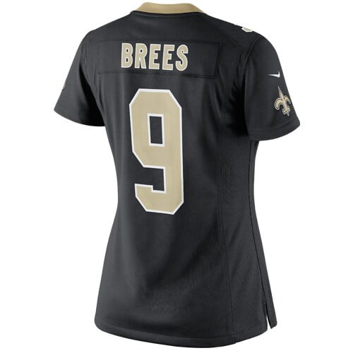 Women's Nike Drew Brees Black New Orleans Saints Player Game Jersey - vstockx