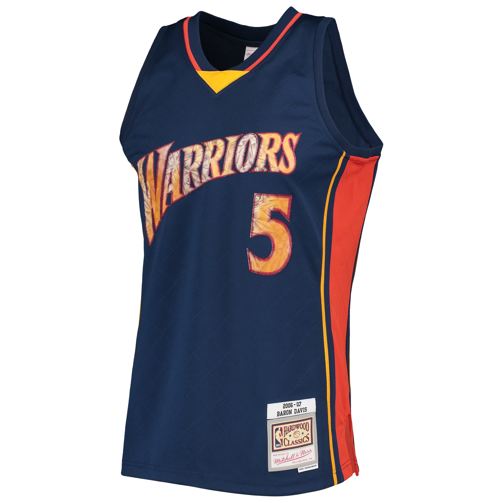 Baron Davis Golden State Warriors Mitchell & Ness 1996-97 Hardwood Classics NBA 75th Anniversary Diamond Swingman Jersey - Royal - vstockx