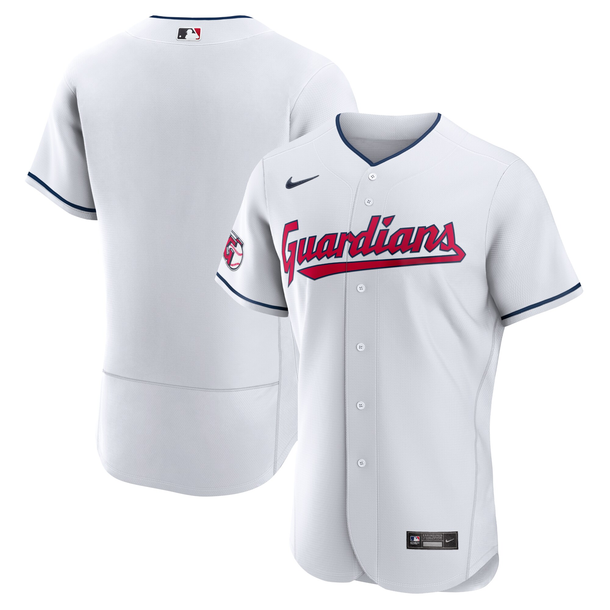 Cleveland Guardians Nike Home Authentic Team Jersey - White - vstockx