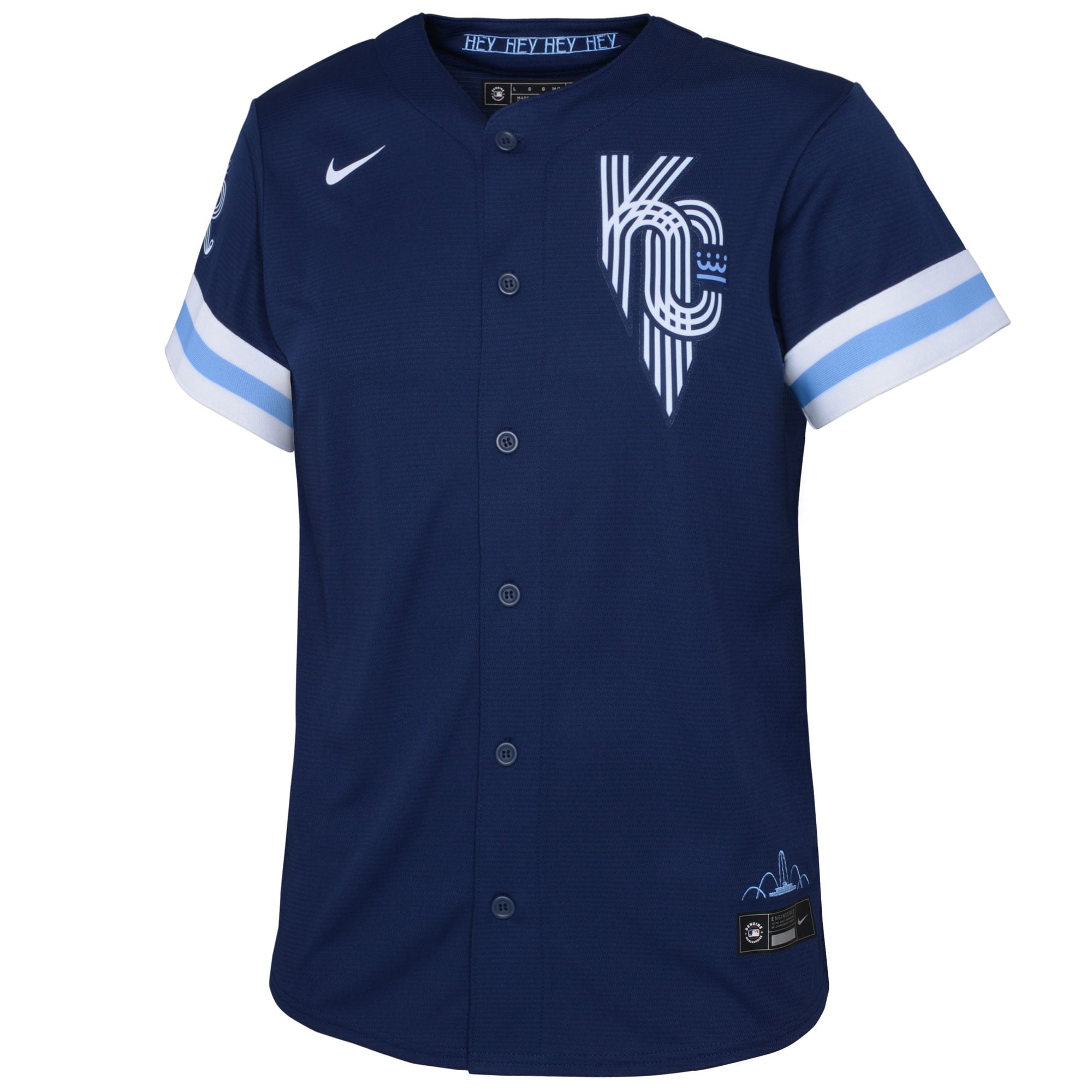 Andrew Benintendi Kansas City Royals Nike Youth 2022 City Connect Replica Player Jersey - Navy - vstockx