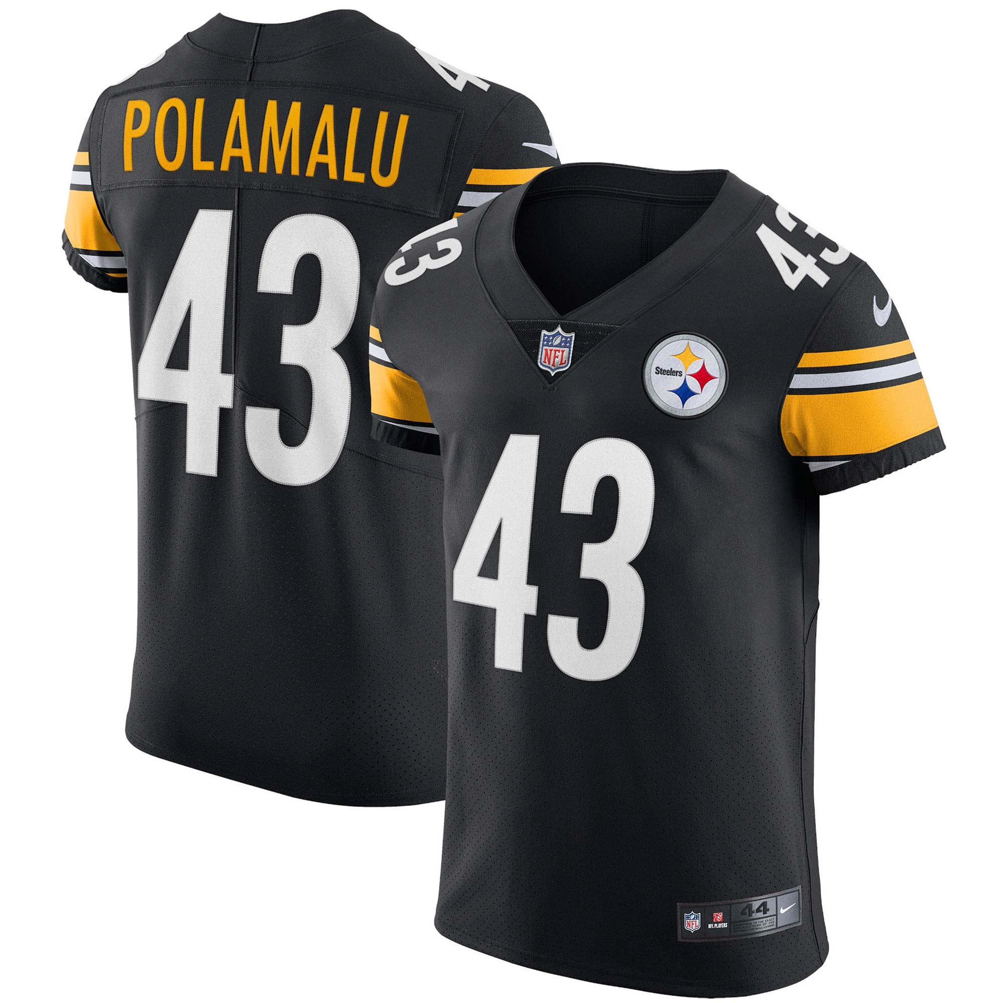 Troy Polamalu Pittsburgh Steelers Nike Retired Player Elite Jersey - Black - vstockx