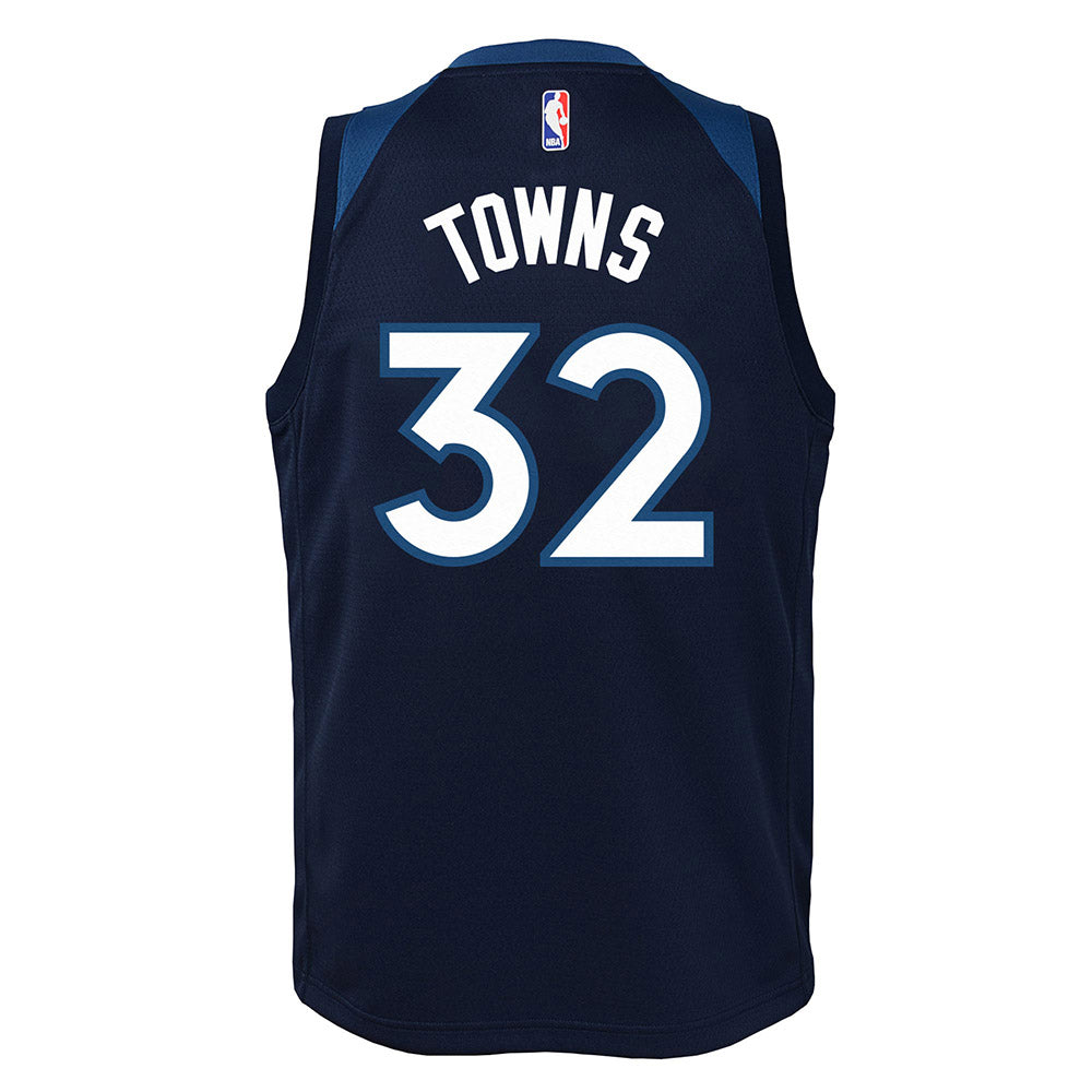 Youth Minnesota Timberwolves Karl-Anthony Towns Icon Edition Jersey - Navy - vstockx