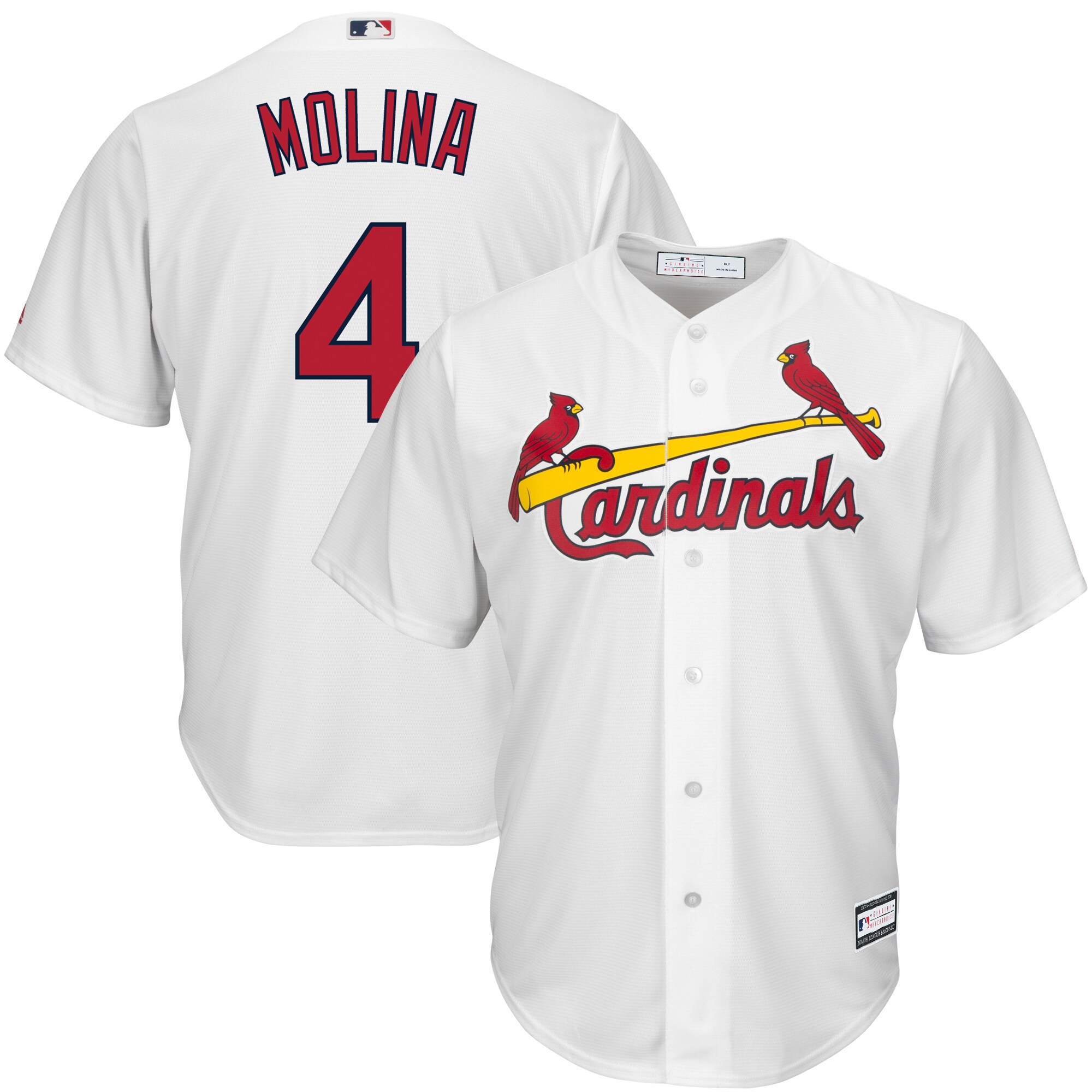 Yadier Molina St. Louis Cardinals Big & Tall Replica Player Jersey - White - vstockx