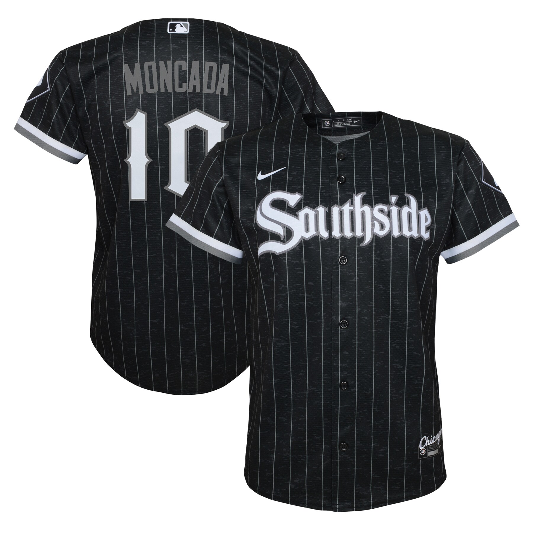Yoan Moncada Chicago White Sox Nike Youth City Connect Replica Player Jersey - Black - vstockx