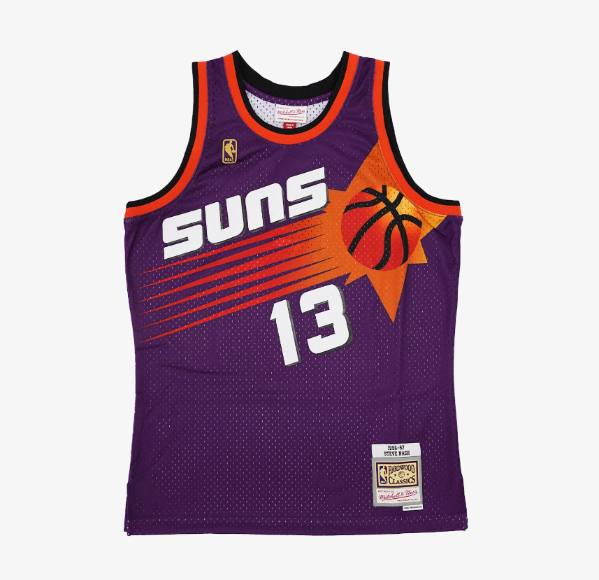 Men's Phoenix Suns Steve Nash Mitchell & Ness Purple 1996-97 Hardwood Classics Swingman Jersey - vstockx