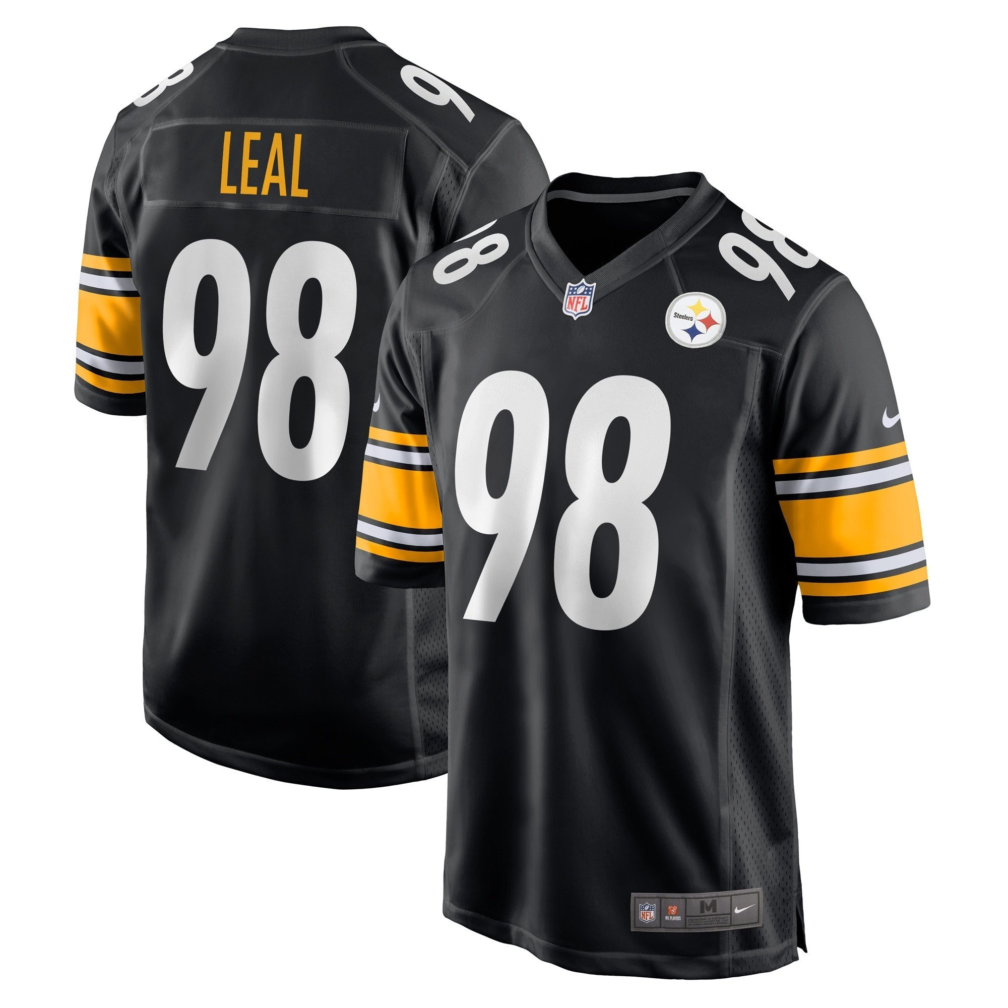 Men's Nike DeMarvin Leal Black Pittsburgh Steelers Game Player Jersey - vstockx