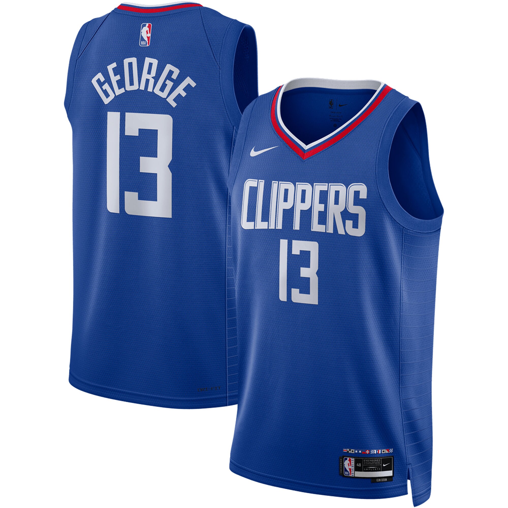 Paul George LA Clippers Nike Unisex Swingman Jersey - Association Edition - Royal - vstockx