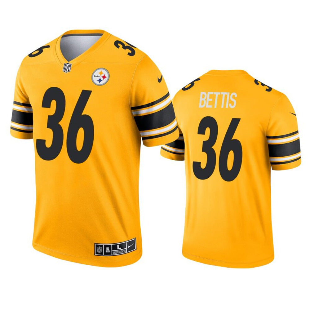 Men's Pittsburgh Steelers Jerome Bettis Inverted Legend Jersey - Gold - vstockx